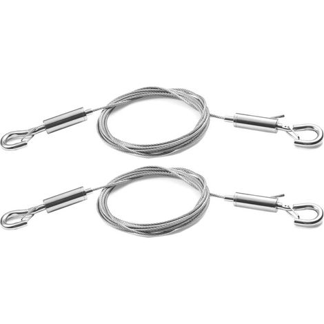 2-teiliges Verstellbares Bilderaufhängeset – 2 M X 1,5 Mm Edelstahlseil 304, Tragkraft 30 Kg, Für Spiegel, Lampen Und Paneele