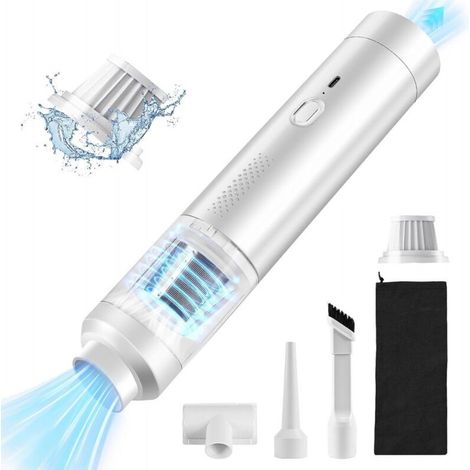 19000 Pa Akku-handstaubsauger, Leistungsstarker 3-in-1 Mini-staubsauger, Usb Typ-c Wiederaufladbar, Multifunktional Für Zuhause, Auto, Büro, Tisch, Sofa (weiß)