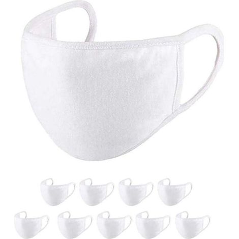 Staubmasken, 10 Stück, Baumwolle, 12,5 X 17,5 Cm, Für Den Täglichen Gebrauch, Outdoor-aktivitäten, Sport, Erwachsene Und Kinder.