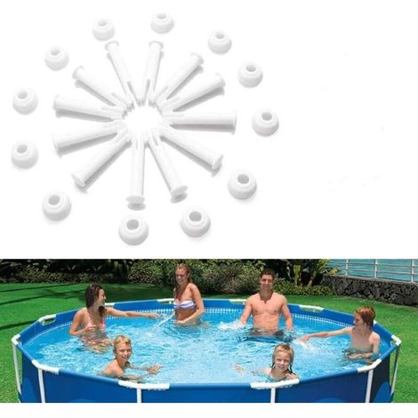 Intex Poolstifte Und -dichtungen Für Rechteckige Und Runde Metallrahmenpools (3–3,6 M Durchmesser), 12er-packung Mit Abs-kunststoffstiften Und Gummidichtungen, Rostbeständige Ersatzteile