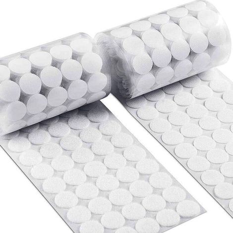 Packung Mit 450 Runden Klettverschlüssen (15 Mm) – 900 Nylon-klettpunkte Für Schnelles Anbringen Im Büro, Zu Hause Oder Beim Nähen.