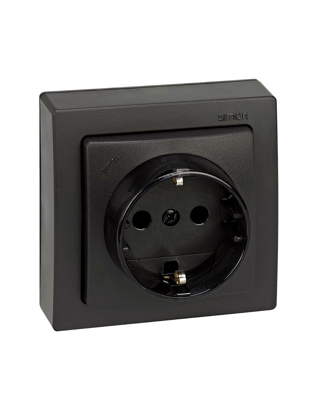 Base Saillie Schuko 16a Prise Murale Schuko 16a Ip20, Graphite - Simon