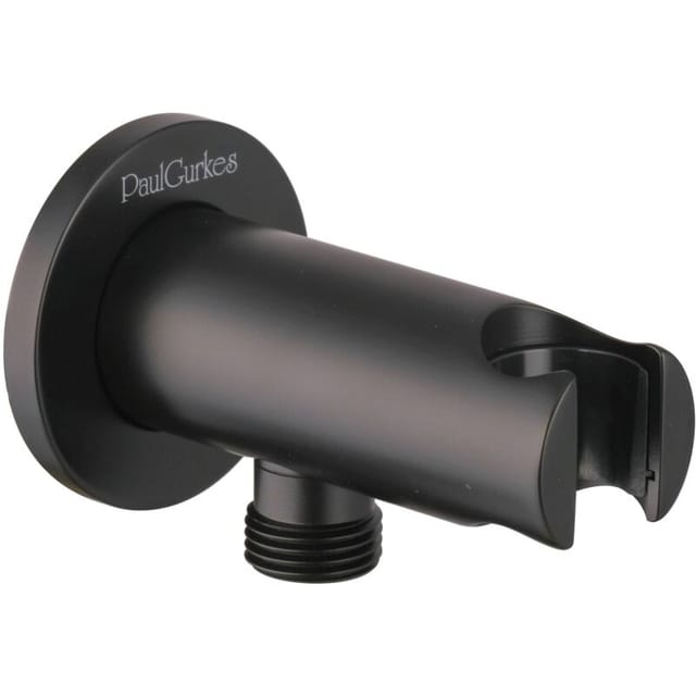 Wandanschlussbogen Mit Halter Matt-schwarz Serie Nox - Paulgurkes