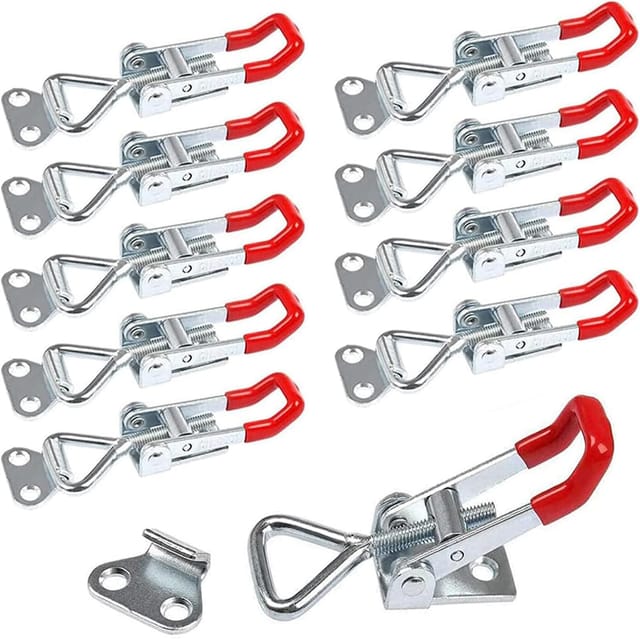 10 Stück Metallscharnierschloss, Gh-4001 Schloss, Schnellverstellbarer Edelstahl 304 Holzbearbeitungsclip Scharnierclip Schnappbefestigung Zum Fixieren Und Befestigen, Tragkraft 100kg