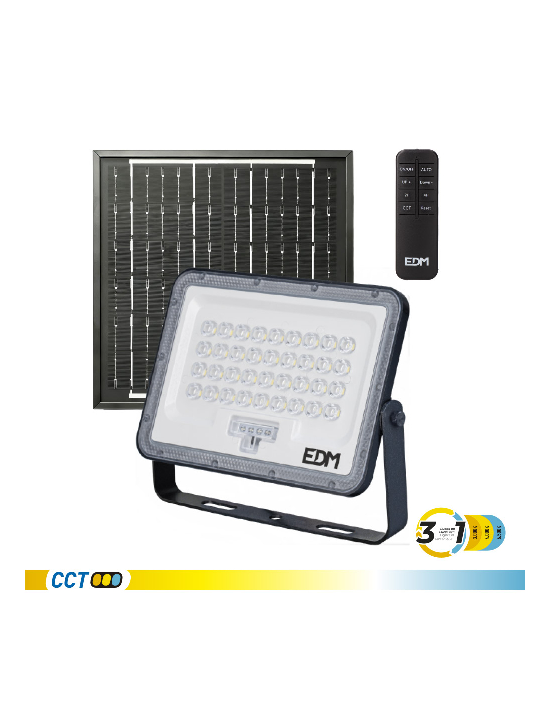 Led-sonnenprojektor-fokus 3cct 50 W 800 Lm