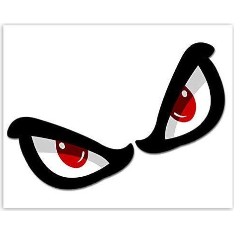 2x Schwarze Vinyl-aufkleber Mit Gruseligen Augen Für Laptop, Tablet, Schilder, Reisegeschenk, Autofenster, Tür, Motorradhelm, Fahrrad-tuning
