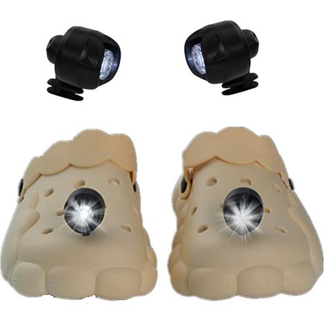 Schuhlichter (schwarz), 2er-set Schuhdekorationen, Kleine Wasserdichte Leds, Charmantes Accessoire Für Crocs, Outdoor-sportarten, Lustiges Gadget Für Erwachsene Und Kinder