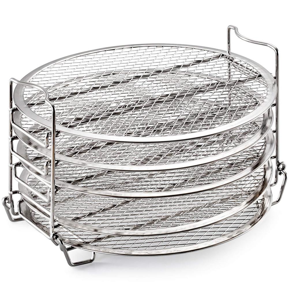 5-teiliges Zubehörset Für Heißluftfritteusen, 5-stufiger Rost, Passend Für 8qt- Und 6qt-modelle, Silberfarben, Einheitsgröße.