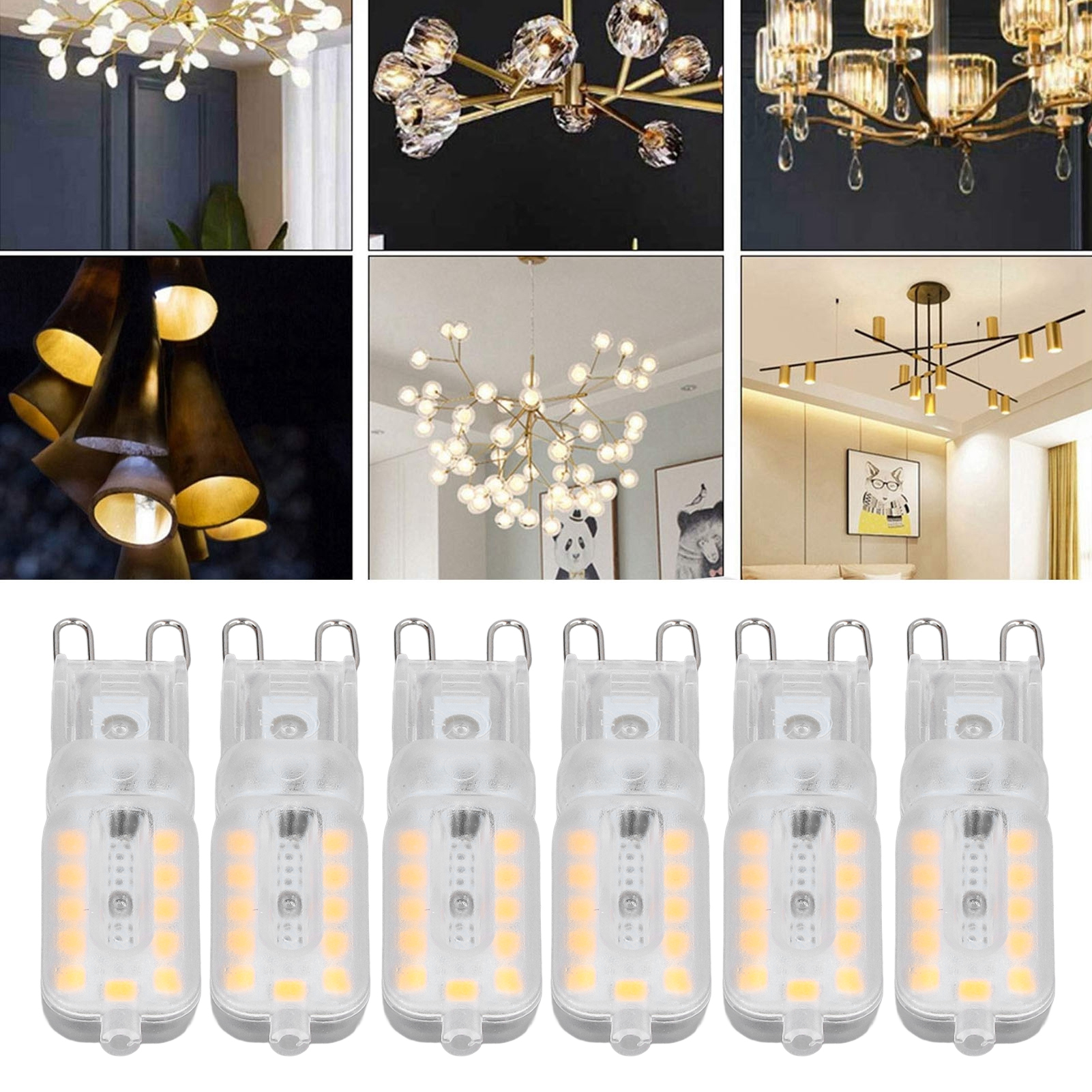 6er-pack G9 5w 22led Dimmbare Glühbirnen Für Pendelleuchten, Deckenleuchten, Wandleuchten Und Tischlampen (6er-pack, Warmweiß, 110-140v)