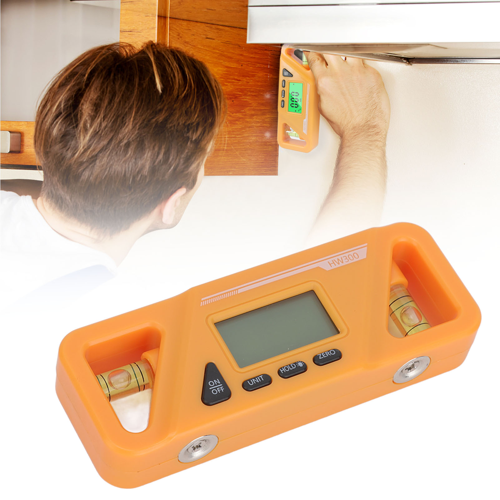Digitaler Winkelmesser, Neigungsmesser, Wasserwaage, Winkelmessgerät, Winkelmesser, Magnet, 90-grad-lineal, Neigungsmesser Mit Digitaler Anzeige, Wasserwaage, Winkelmesser, Winkelmessgerät (gelb)