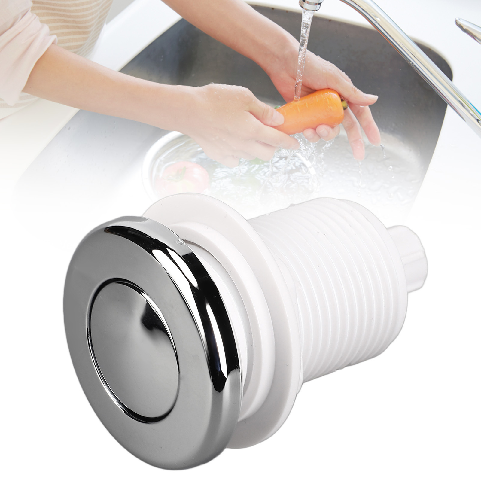 Gasdruckschalter Für Badewannen, Pneumatischer Druckschalter Für Spülbeckenabfallzerkleinerer, Pneumatischer Druckknopf-druckschalter Für Spülbeckenabfallzerkleinerer, 32 Mm Befestigungslochdurchmesse