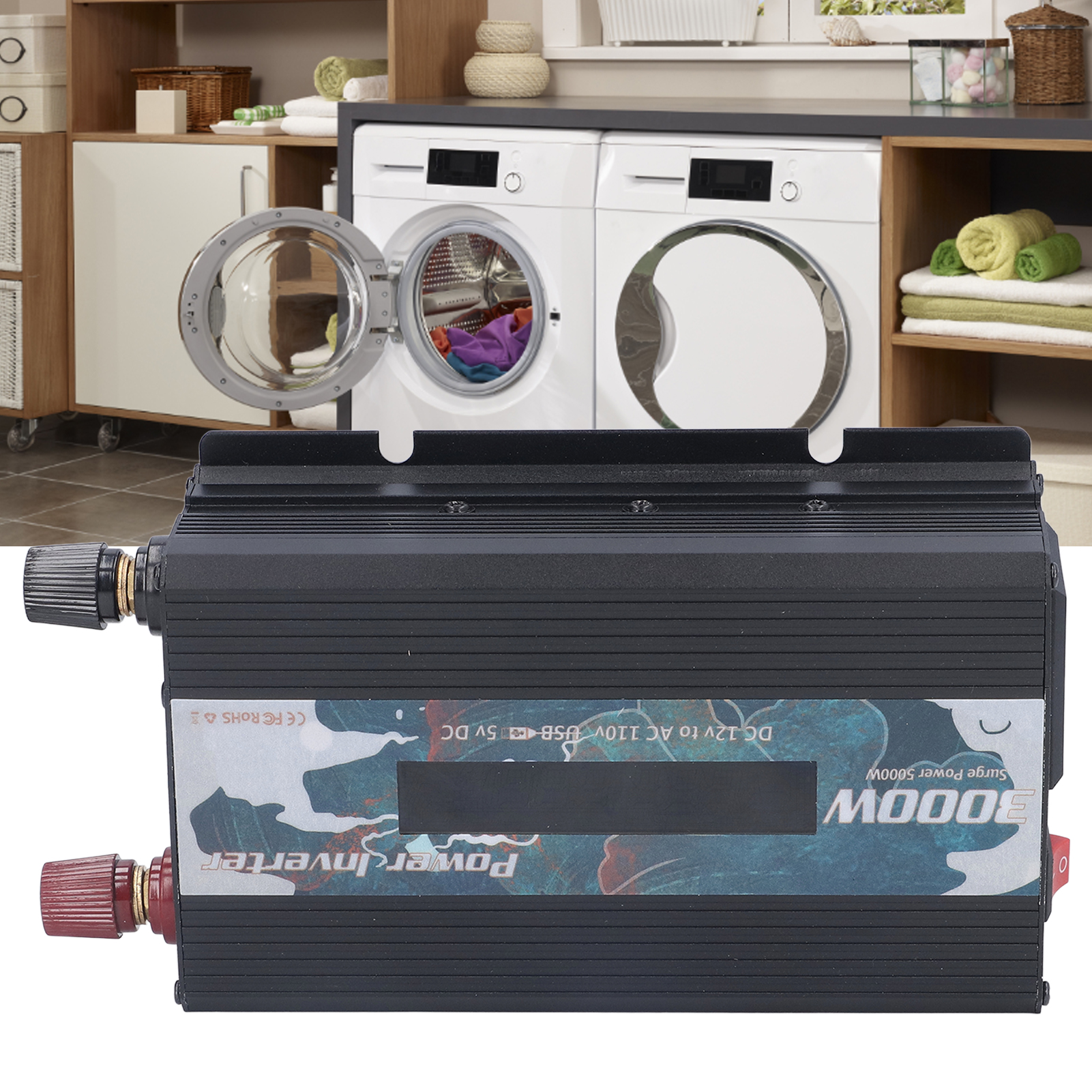 3000w Smart-wechselrichter Mit Display (schwarz)