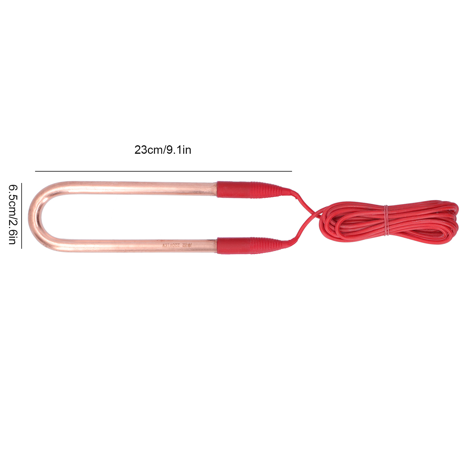 220-v-elektroheizrohr Aus Messing, Explosionsgeschützt, U-förmig, Mit 45,3 Zoll Kabel (1 Kw, 23 X 6,5 X 1 Cm / 9,1 X 2,6 X 0,4 Zoll)