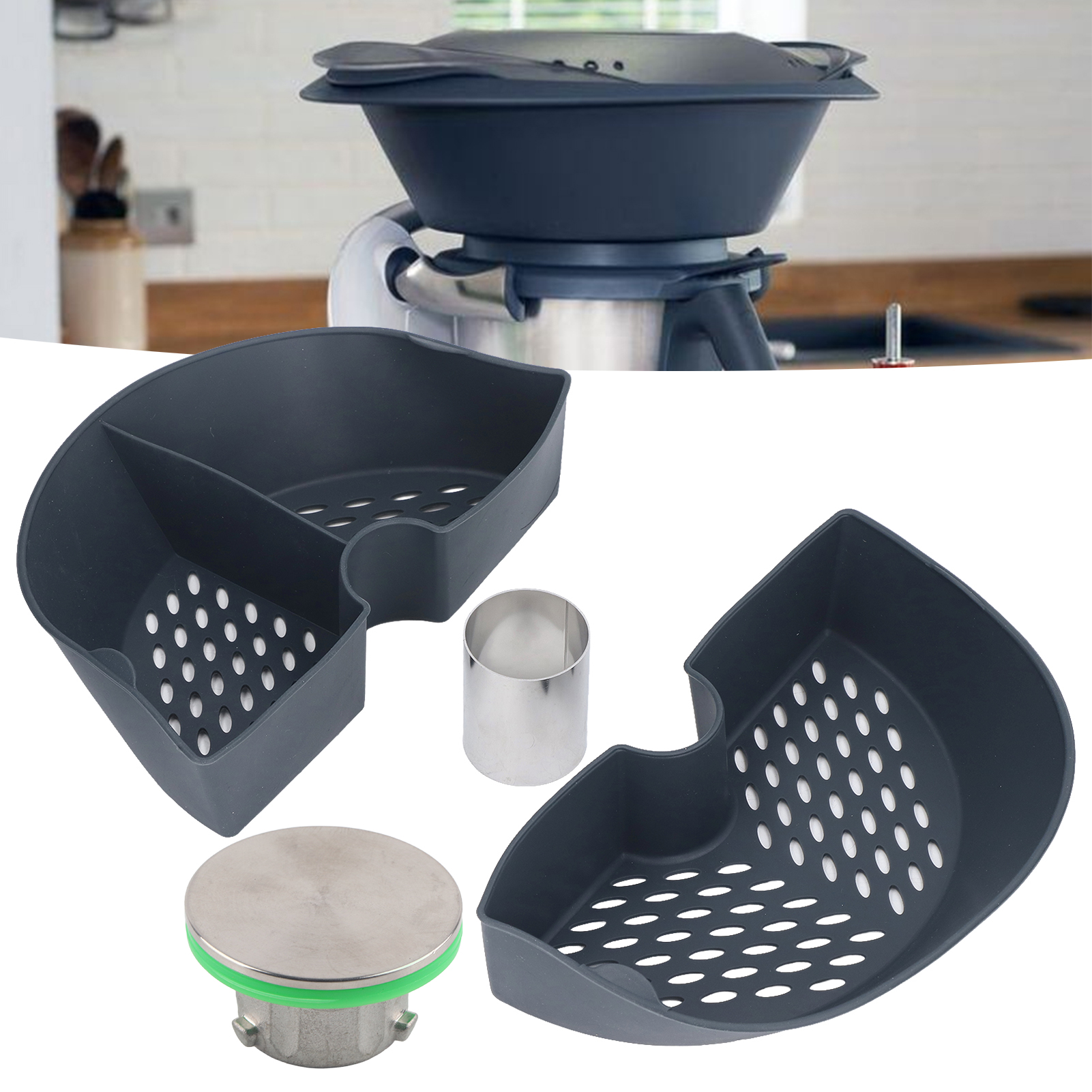 Geeignet Für Den Vorwerk Thermomix Tm5/tm31 Mixcover Garraumtrenner, Den Halbdampfgar-trenneinsatz Und Den Luftdichten Ganzstahldeckel Des Tm5.