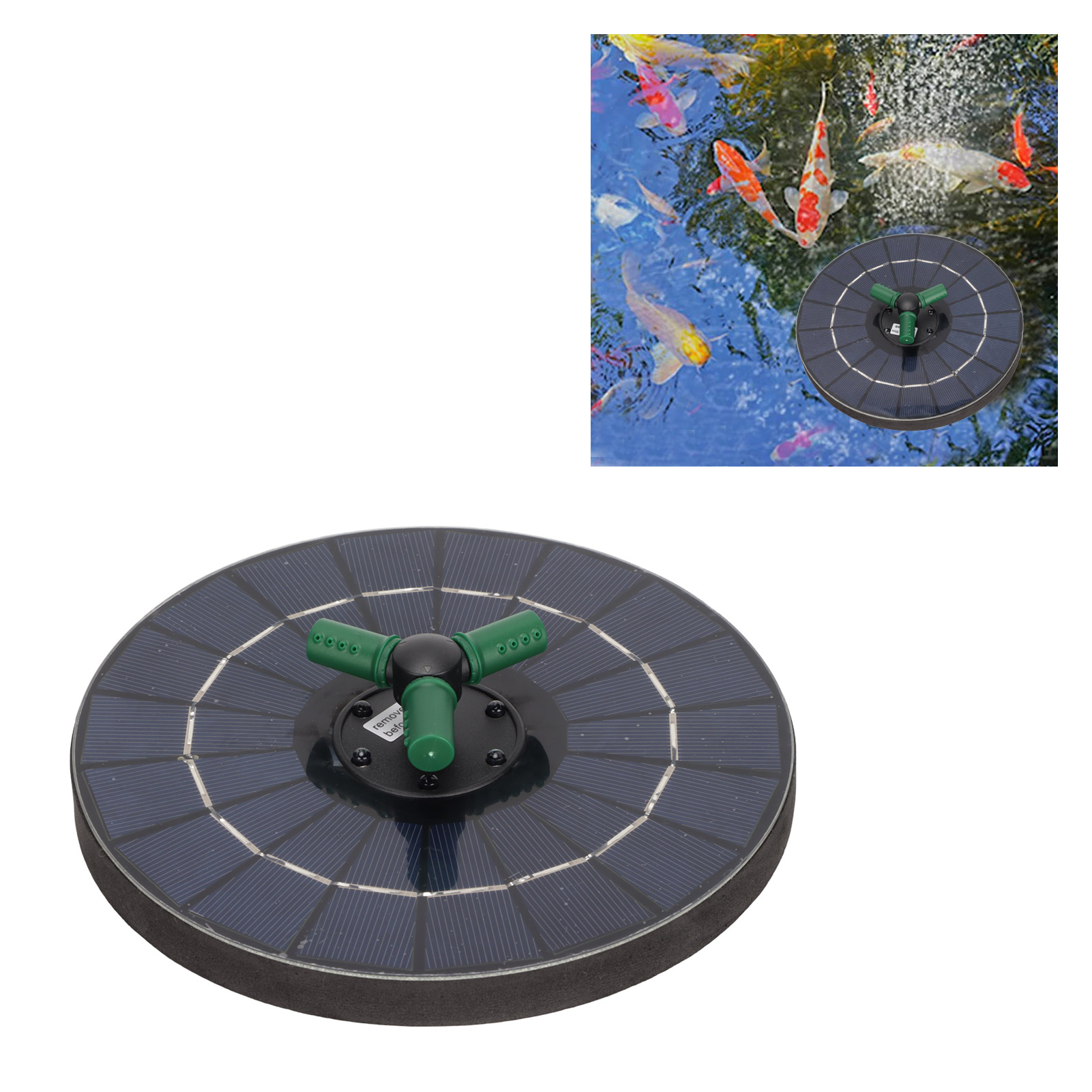 Solarbrunnenpumpe, Led-schwimmbrunnen, Rgb-gartenpoolpumpe