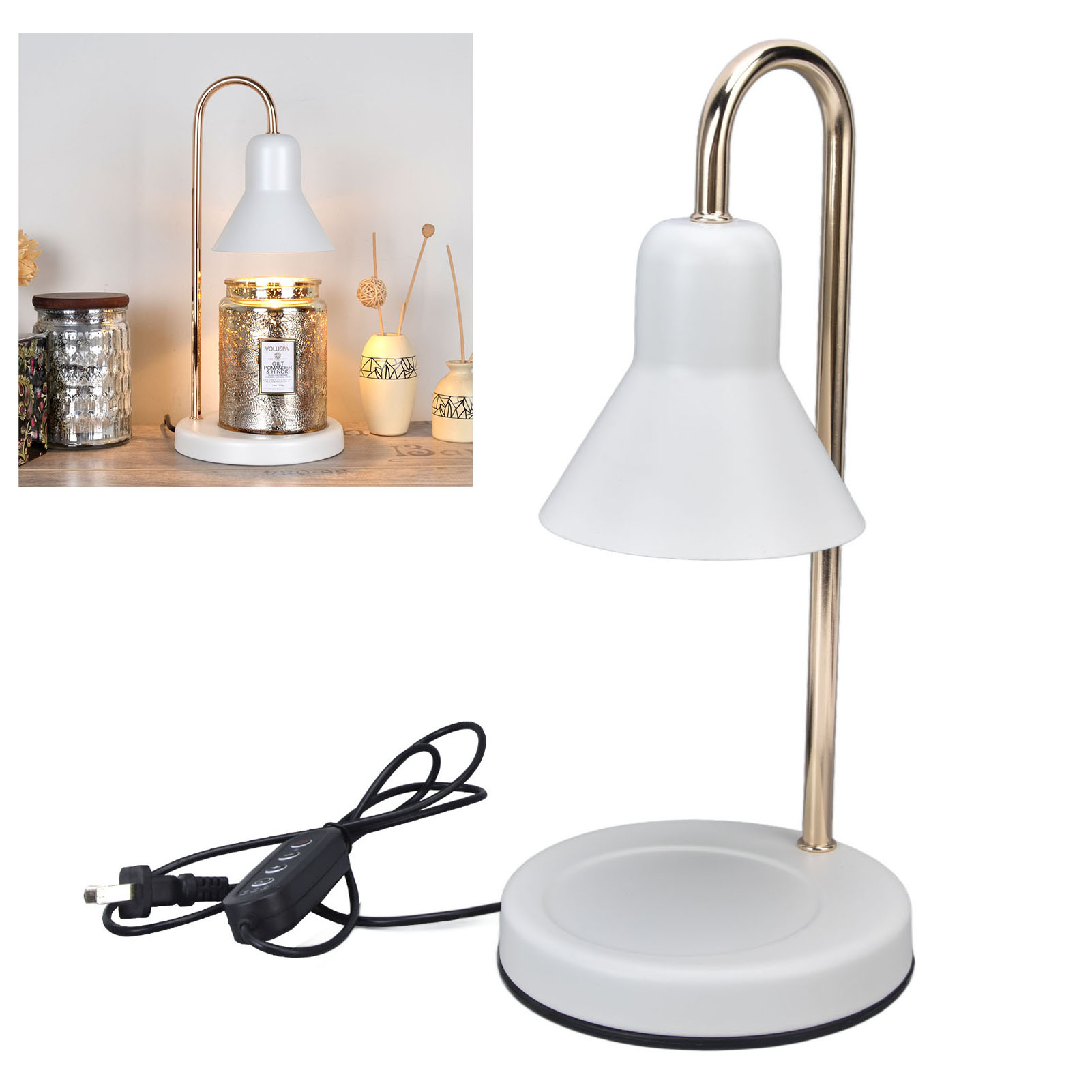 Einfache Aromatherapie-kerzenlampe Mit Ätherischem Öldiffusor, Einstellbarem Timer Und Dimmfunktion.