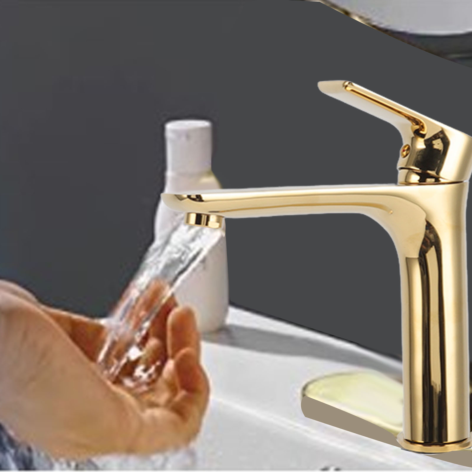 G1/2 Waschtischplatte, Waschbecken, Warm- Und Kaltwasserarmatur, Badaccessoires, Steigleitung