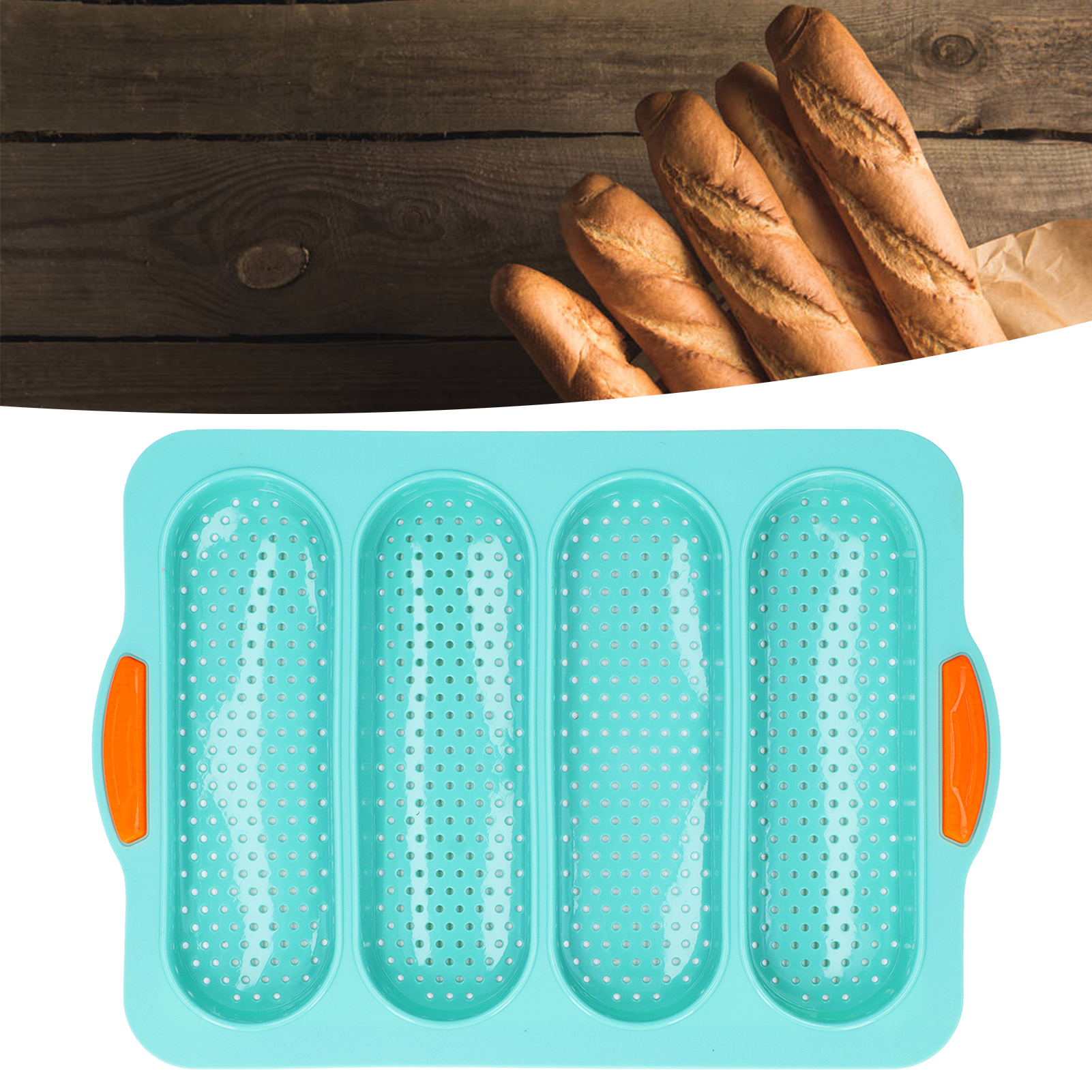 Silikon-baguetteform Mit 4 Rillen, Glatte Und Flexible Oberfläche, Umweltfreundliches Küchenutensil