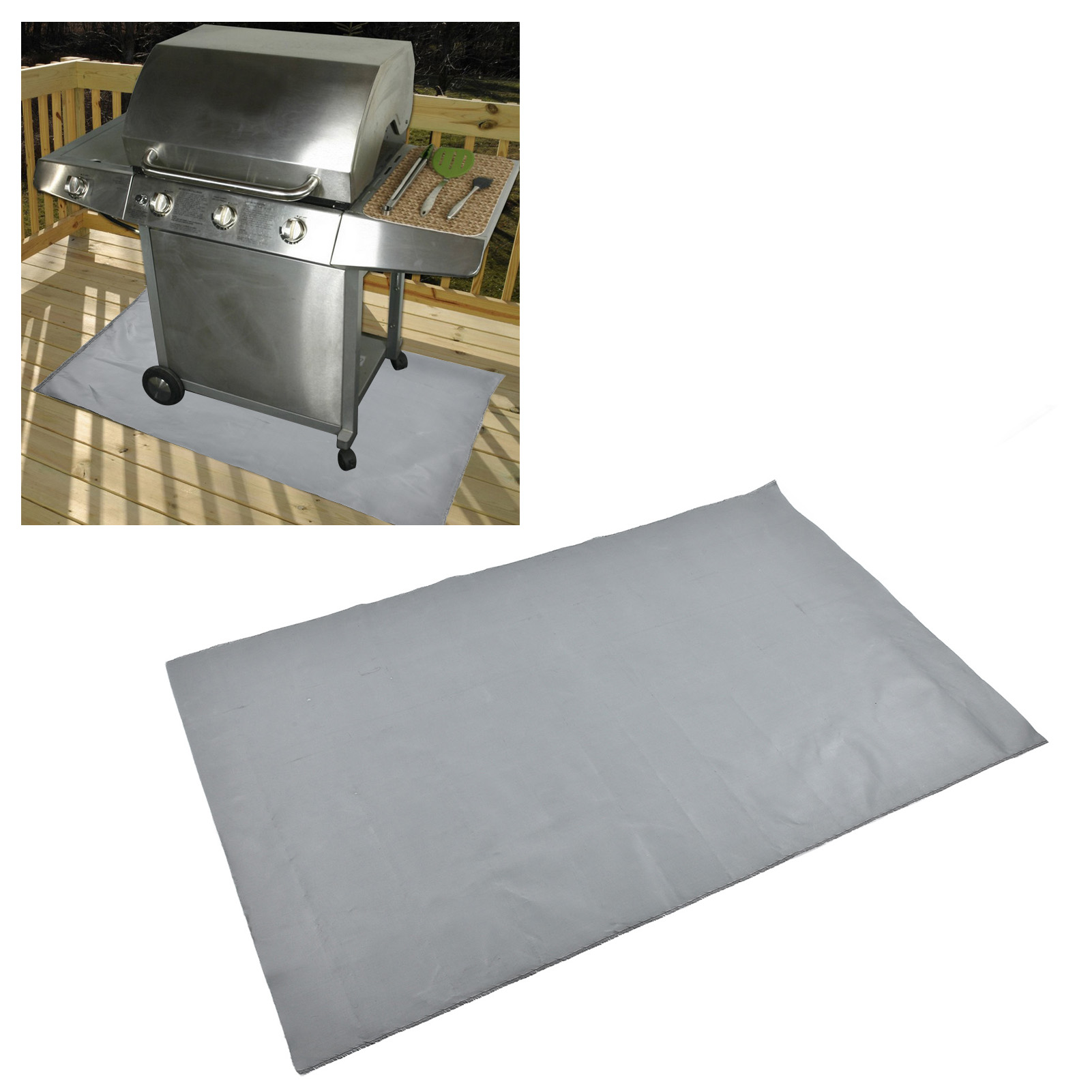 Feuerfeste Schutzmatte Für Kamin, Terrasse, Rasen Und Grill, 100 X 150 Cm