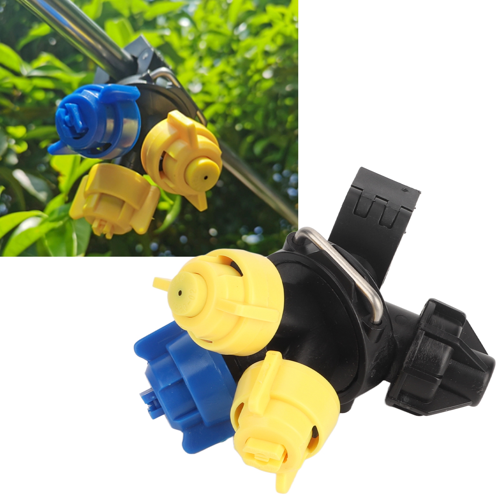 Landwirtschaftliche Sprühanlage Mit 3 Sprühköpfen Und Internem Wasserdurchfluss, Hochdruck-zerstäubungsdüse In Fächerform Mit Tropfstopp Für Sprühgeräte Und Traktoren