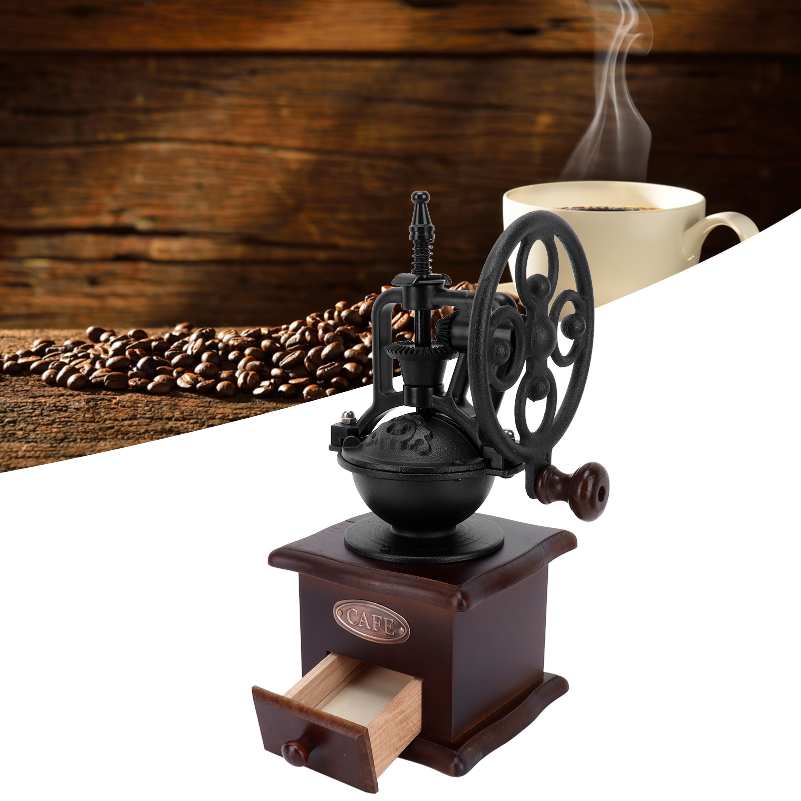 Handkaffeemühle Im Vintage-stil, Handbetriebene Haushaltskaffeemühle
