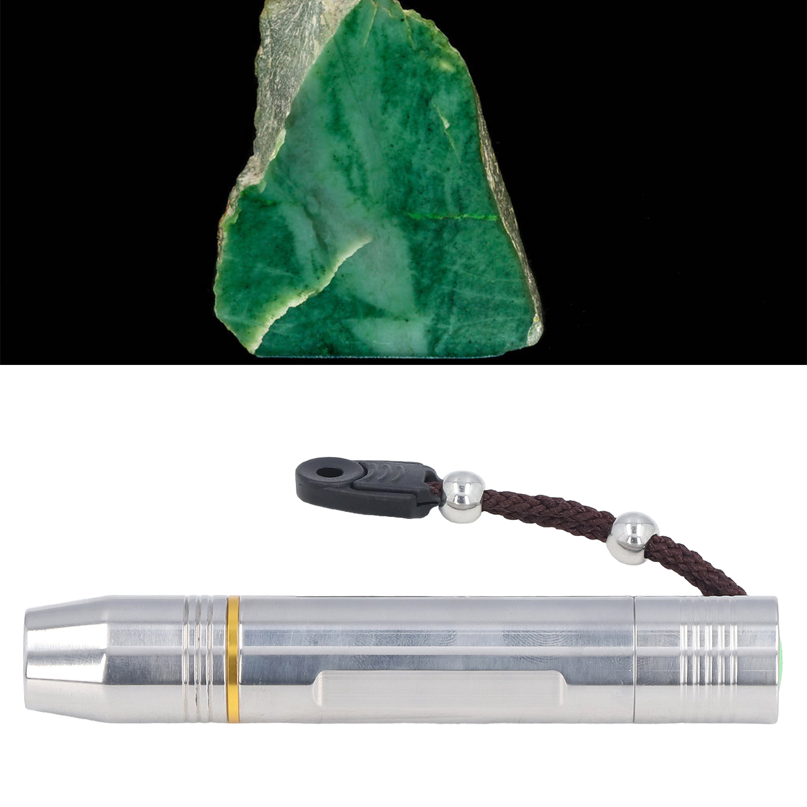 Edelstahl-taschenlampe Zur Schmuckbewertung, Spezielle Tragbare Taschenlampe Zur Identifizierung Von Schmuck, Jade Und Edelsteinen.