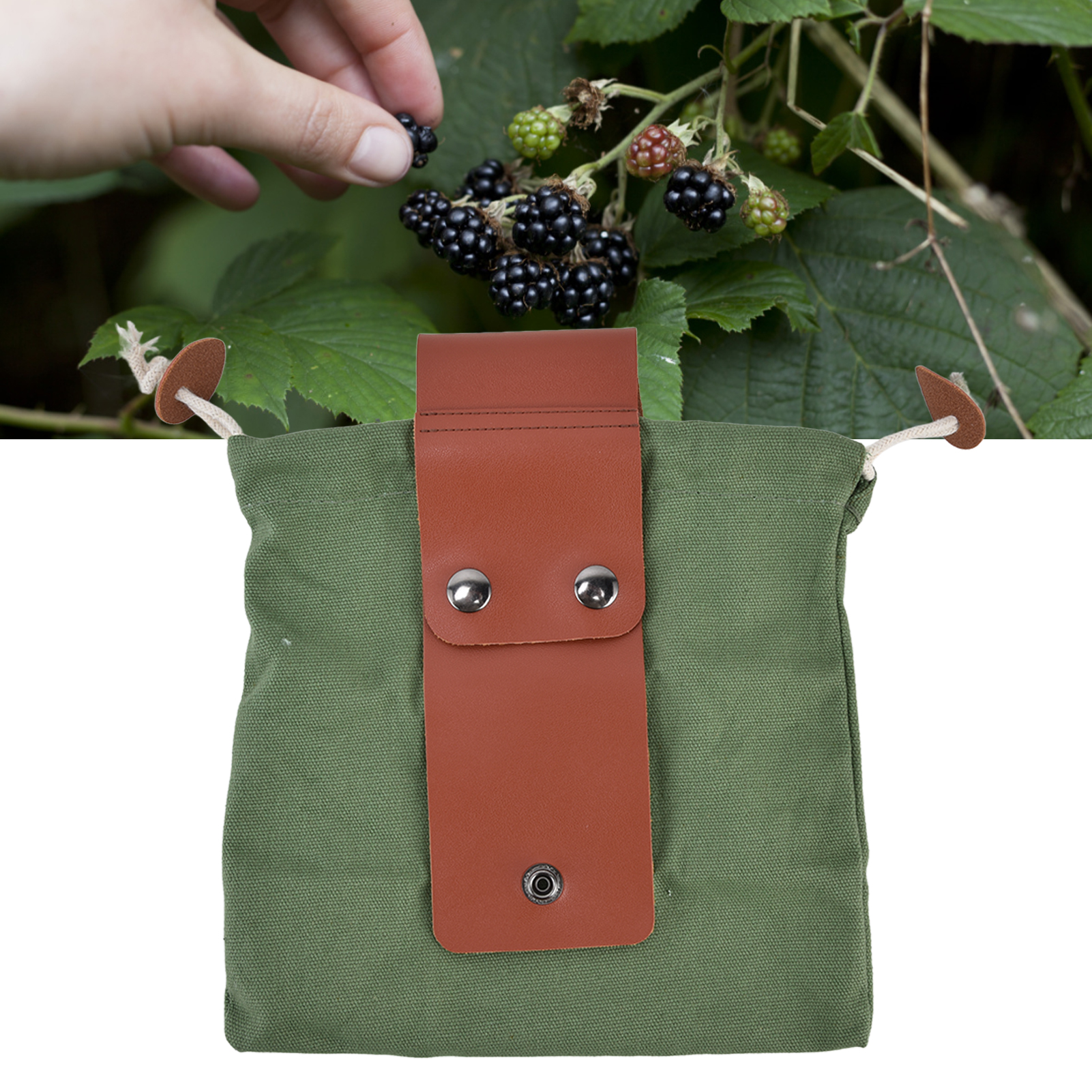 Obstpflücktasche, Werkzeugtasche Für Die Hüfte, Dschungel-aufbewahrungstasche, Erntetasche Für Den Außenbereich, Militärgrünes Pu