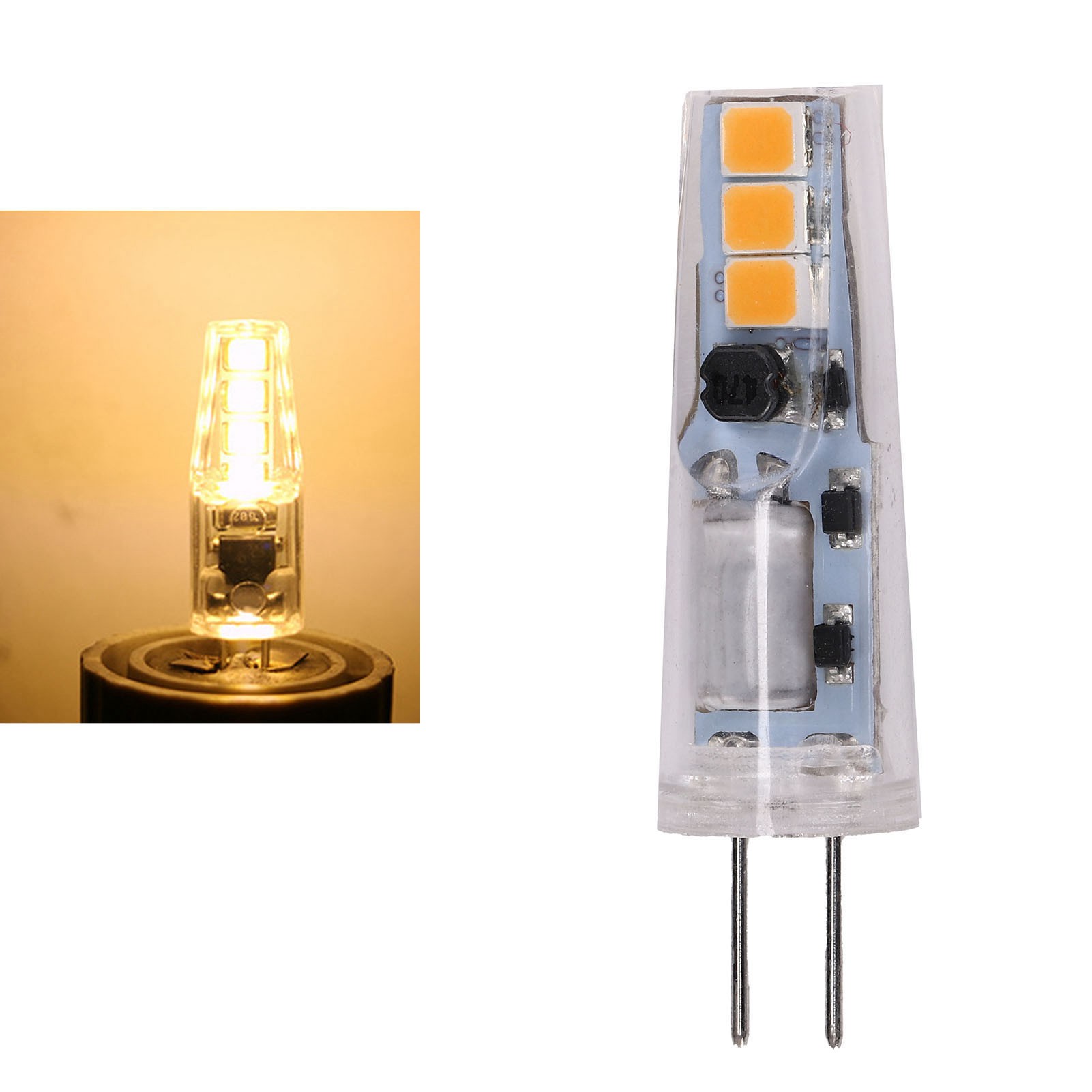 2w 200lm 2835 G4 Mini-pc-lampe, Ac/dc 12v Für Kronleuchter Und Deckenleuchten, Warmweiß 2700k-3200k