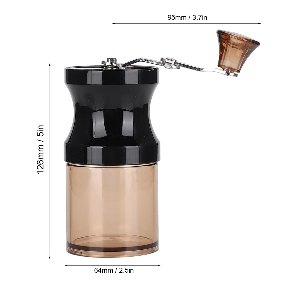 Tragbare Und Abnehmbare Manuelle Kaffeemühle Für Den Heimgebrauch, Handbetrieben, Schwarz
