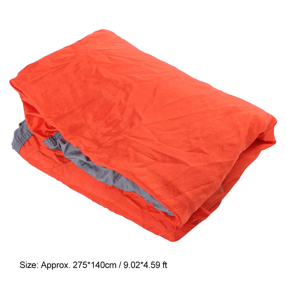 Tragbare Doppelhängematte Für Camping Und Reisen Mit Baumgurt (grau + Orange)