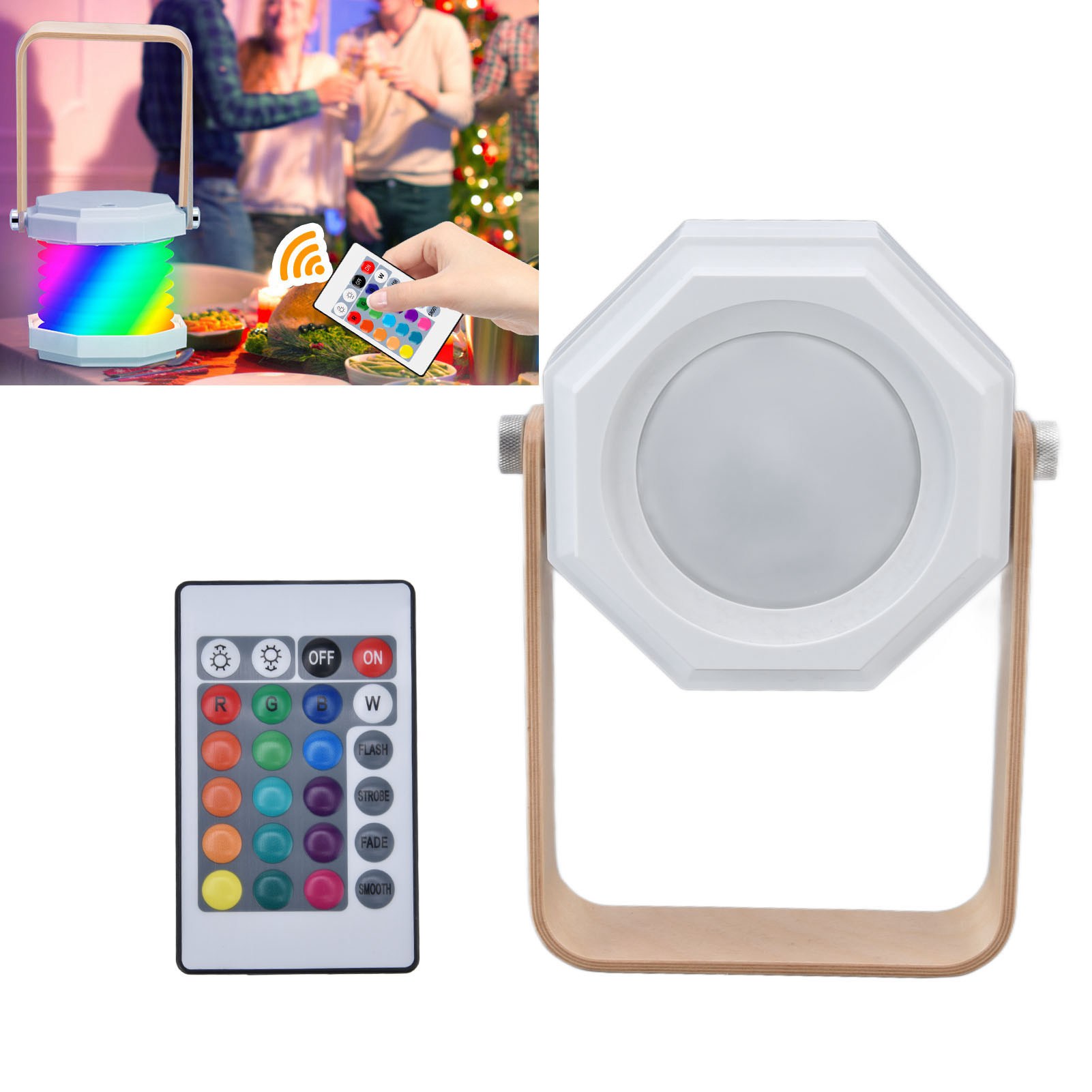 Rgb-nachtlaterne, 18 Farben, Tragbare Outdoor-nachttischlampe, Einziehbar Und Faltbar, Augenschonend