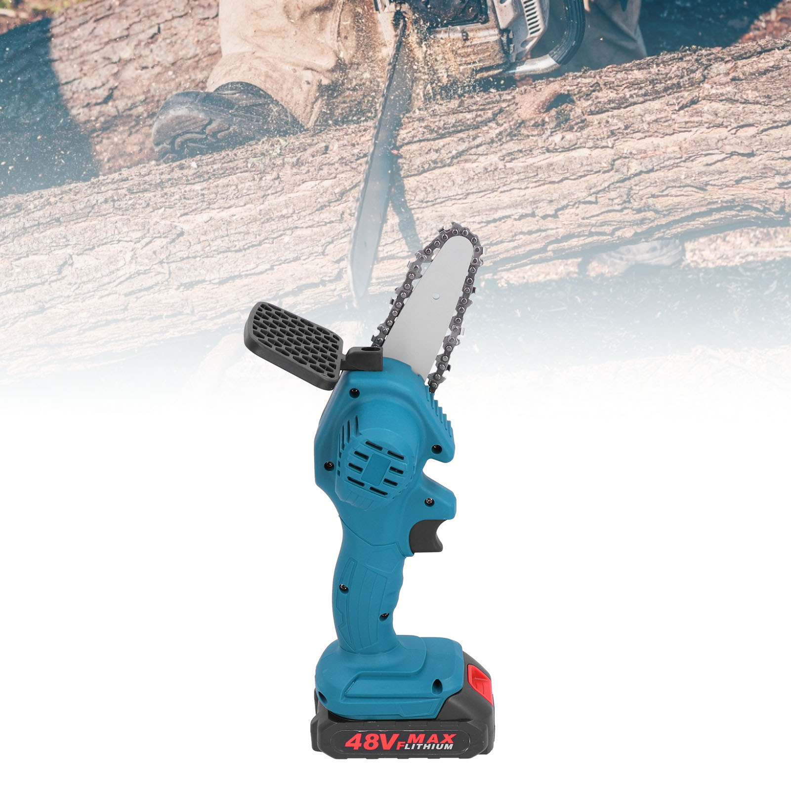 Tragbare Elektrische Baumsäge (10,2 Cm / 4 Zoll), Eu-stecker 100–240 V/48 V, 1300-mah-akku