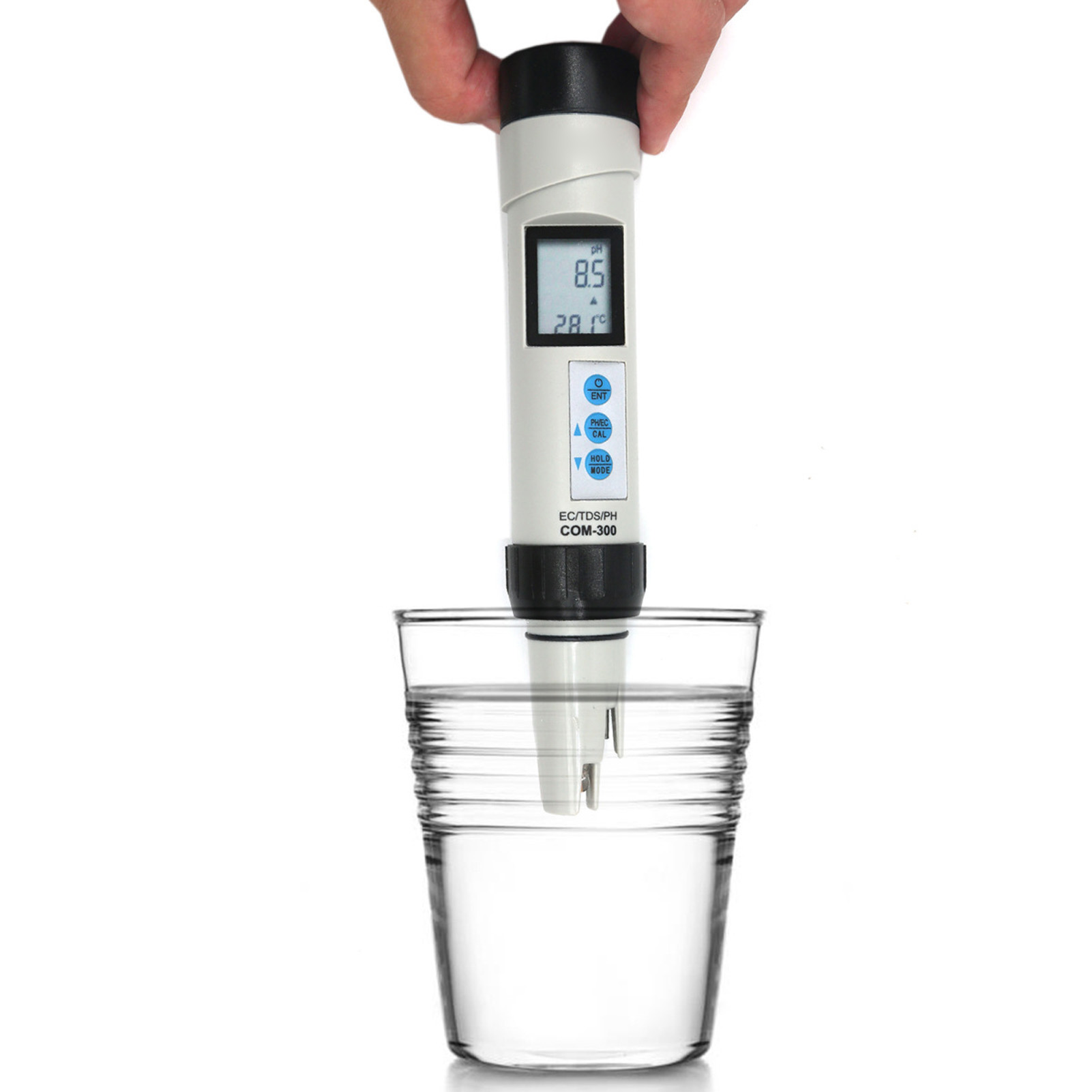 Hochpräziser 4-in-1-wasserqualitätsprüfstift (ph/tds/ec/temperatur), Wasserqualitätsanalysator Mit Thermometer Und Ph-meter, Mit Atc-kalibrierwerkzeugen Und Datenspeicherung.