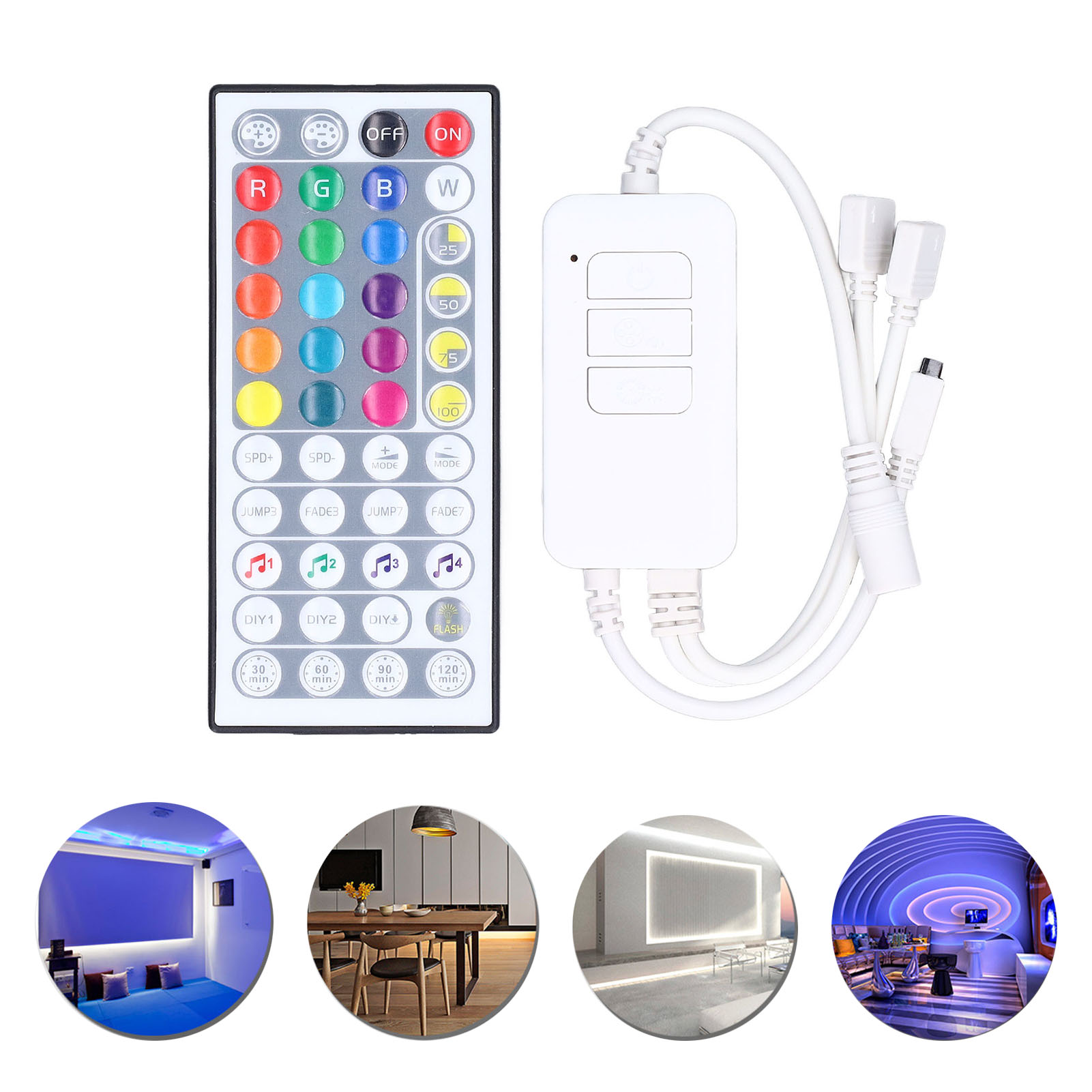 Graffiti-controller Mit Dual-modus, Wi-fi + Bluetooth, Dc5v24v (44 Tasten + 3 Rgb-tasten Mit Externem Musikrhythmussensor)