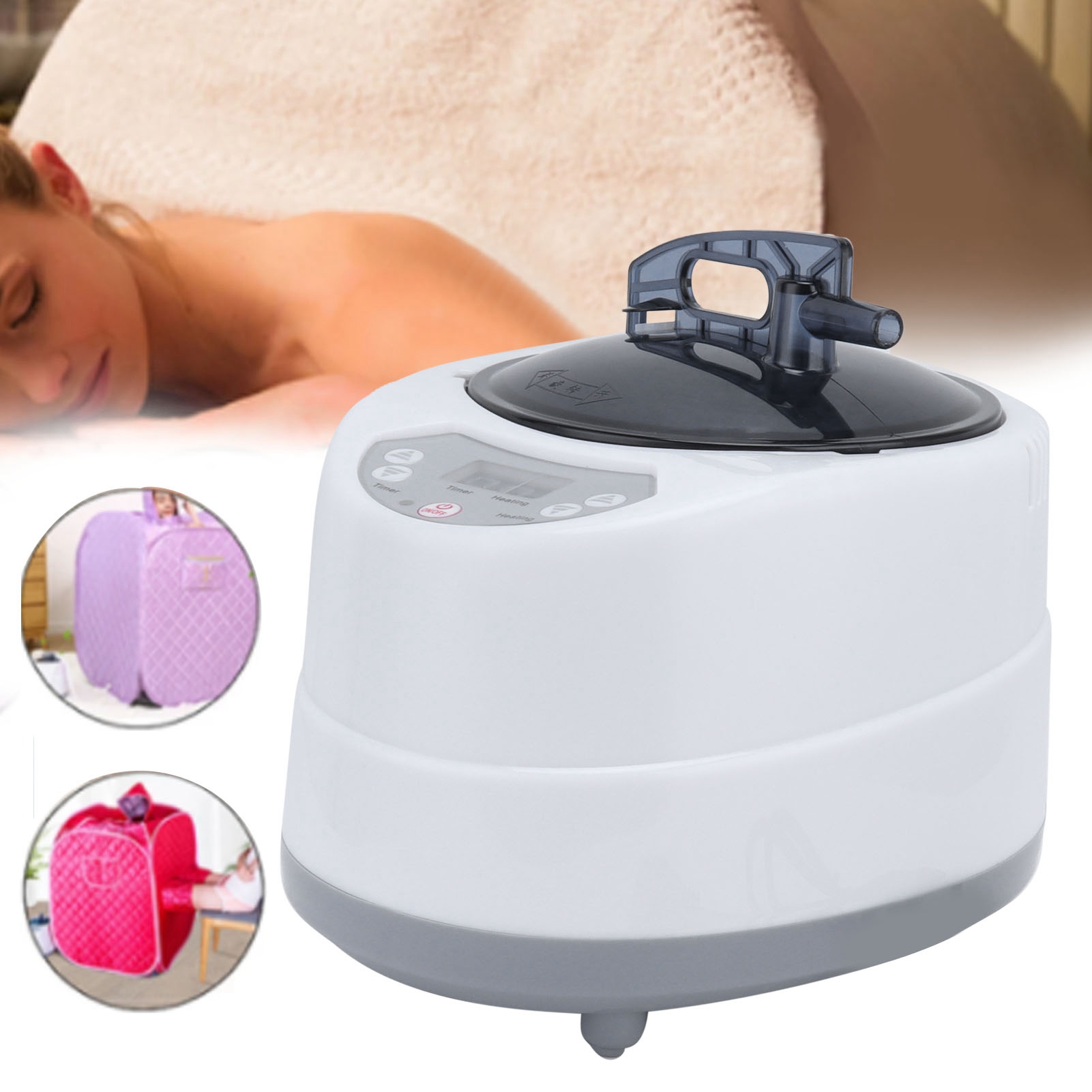 Tragbare Dampfsauna 1000 W, 2 L, Zur Körperentgiftung (eu-stecker, 220-240 V Wechselstrom).
