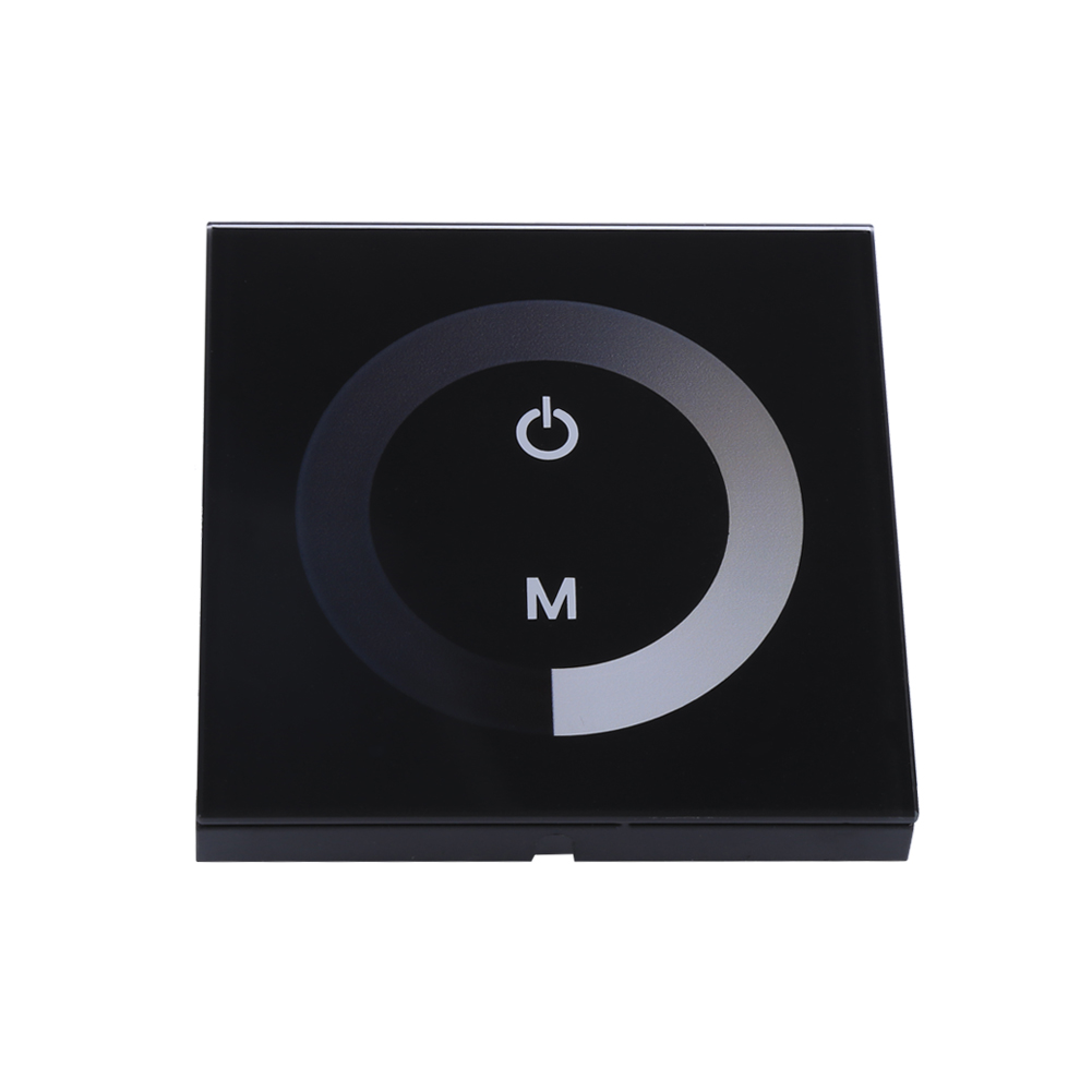 Monochromes Touchpanel, Wanddimmer, Steuerung Für Led-lichtleisten, 12–24 V Dc, Schwarz