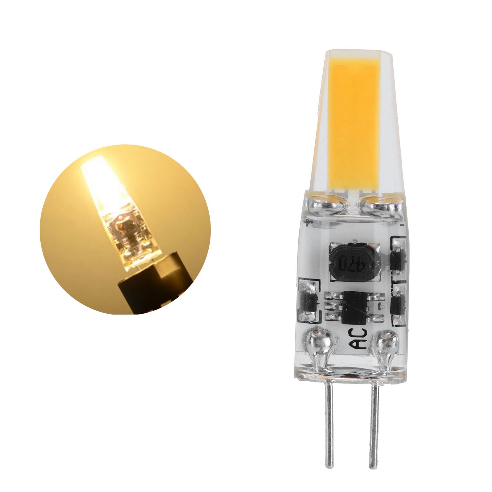 Miniatur-g4-led-lampe In Silikon, Ac/dc 12 V, 6 W, 360°-abstrahlwinkel, Für Die Beleuchtung Von Wohn- Und Büroräumen