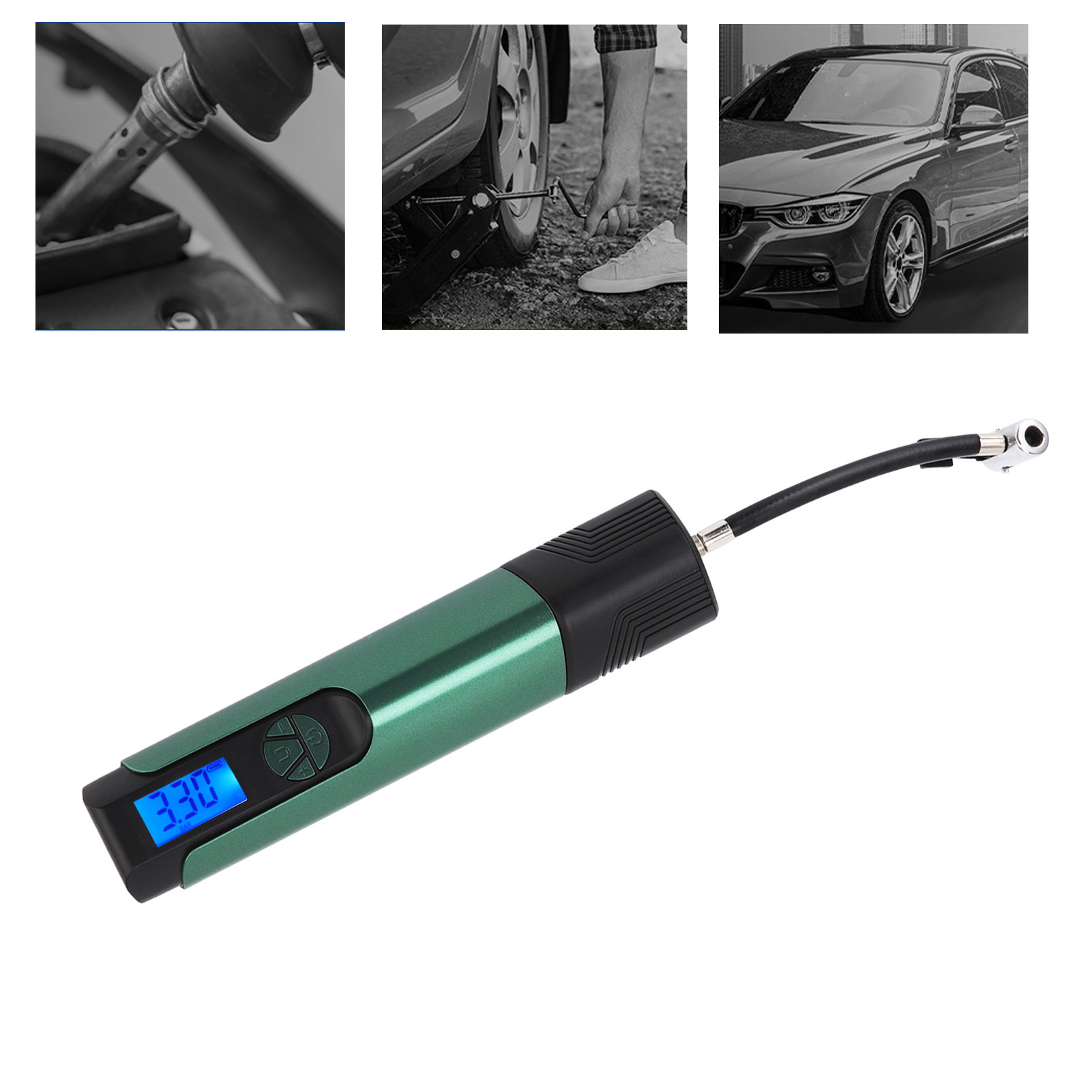 Mini-tragbare Luftpumpe, Geeignet Für Den Gebrauch Zu Hause Und Im Auto, Mit Intelligenter Digitaler Anzeige Und Leuchten, Anwendbar Für Autoreifen, Motorräder, Fahrräder Und Bälle.