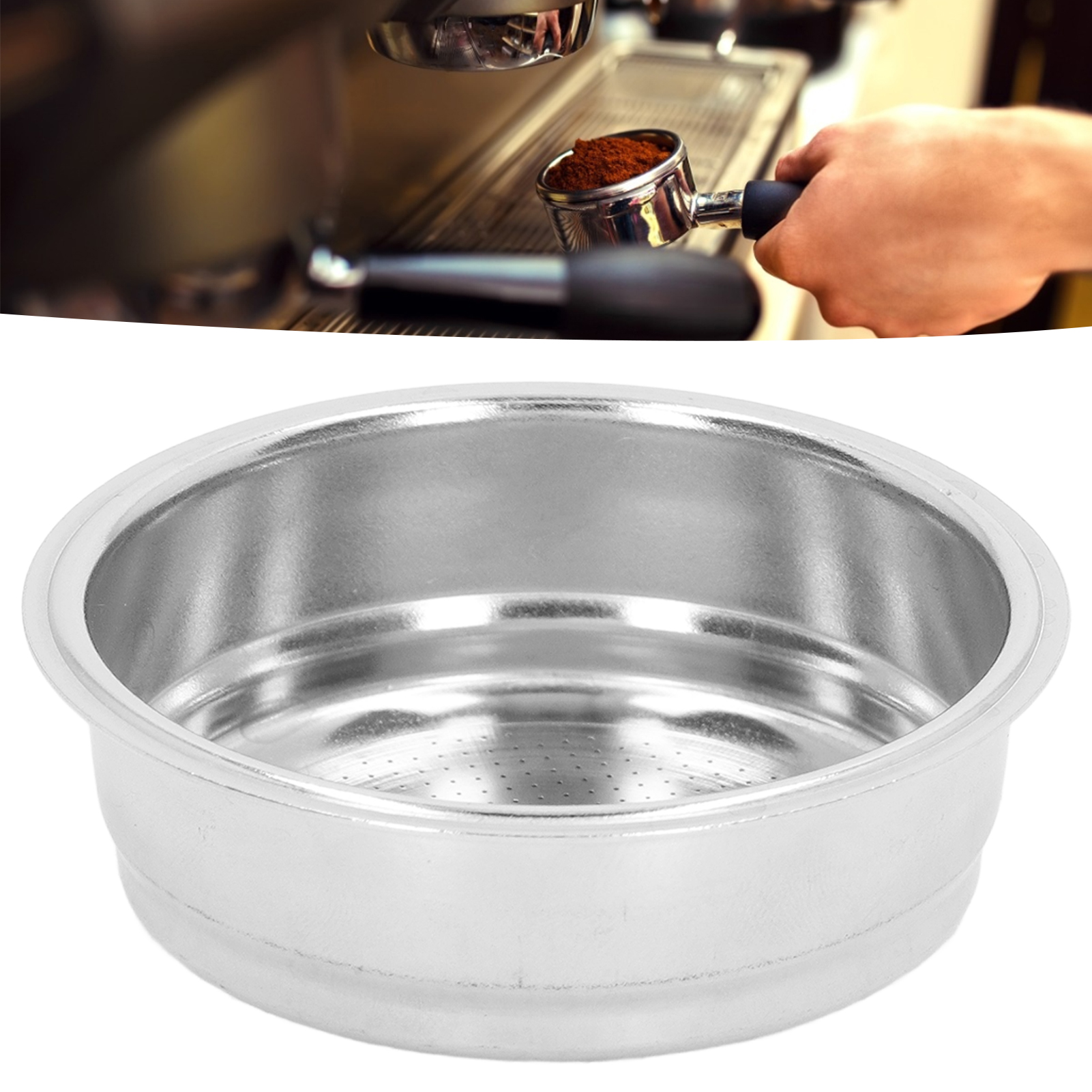 Filterhalter Für Halbautomatische Kaffeemaschine, 51 Mm Einzelne Kaffeeschale, Kaffeefilter, Edelstahl 304.