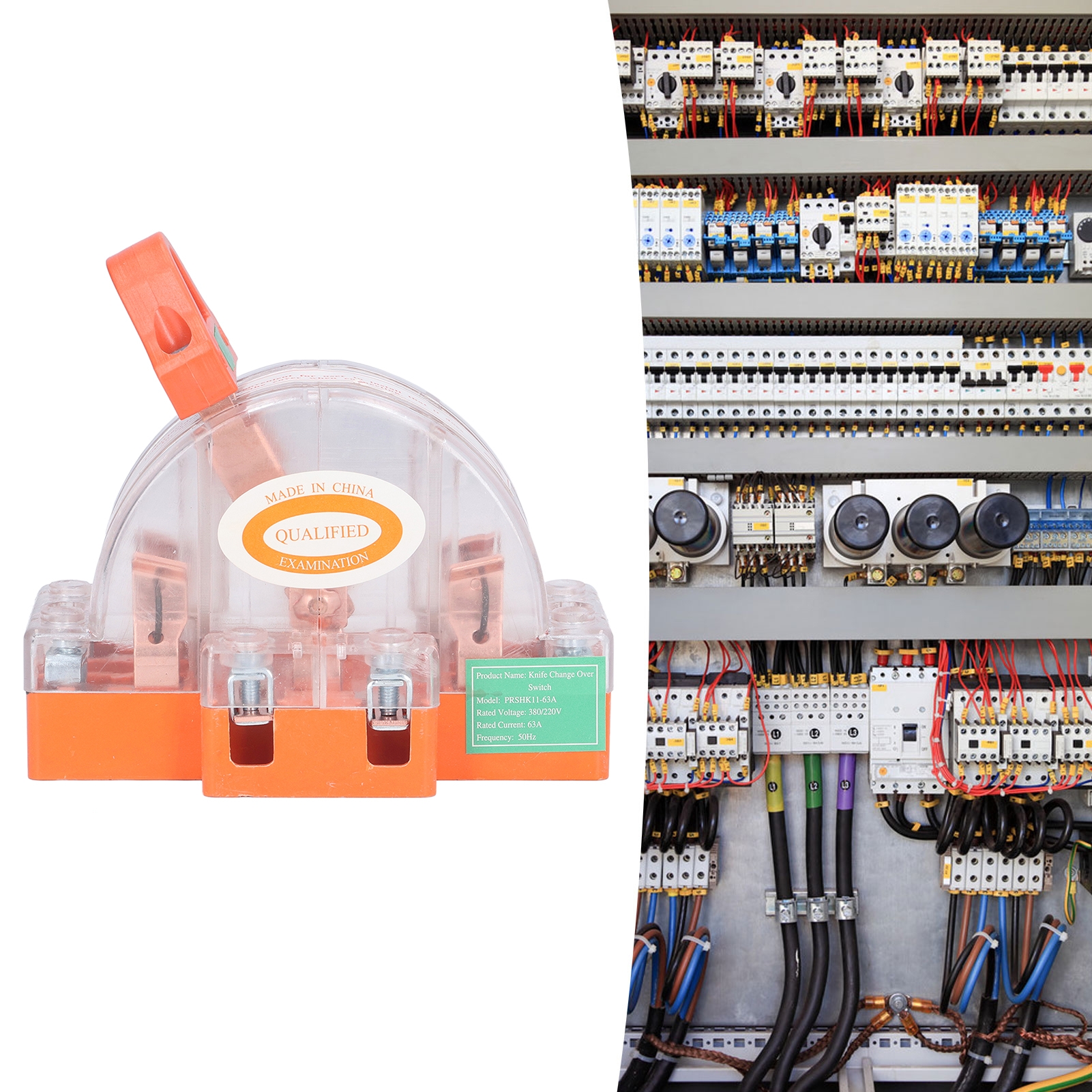 Transparenter, Bidirektionaler Doppelpositions-messerschalter, 220 V Ac, 2p63a, Komplett Aus Kupfer, Für Stromversorgung.