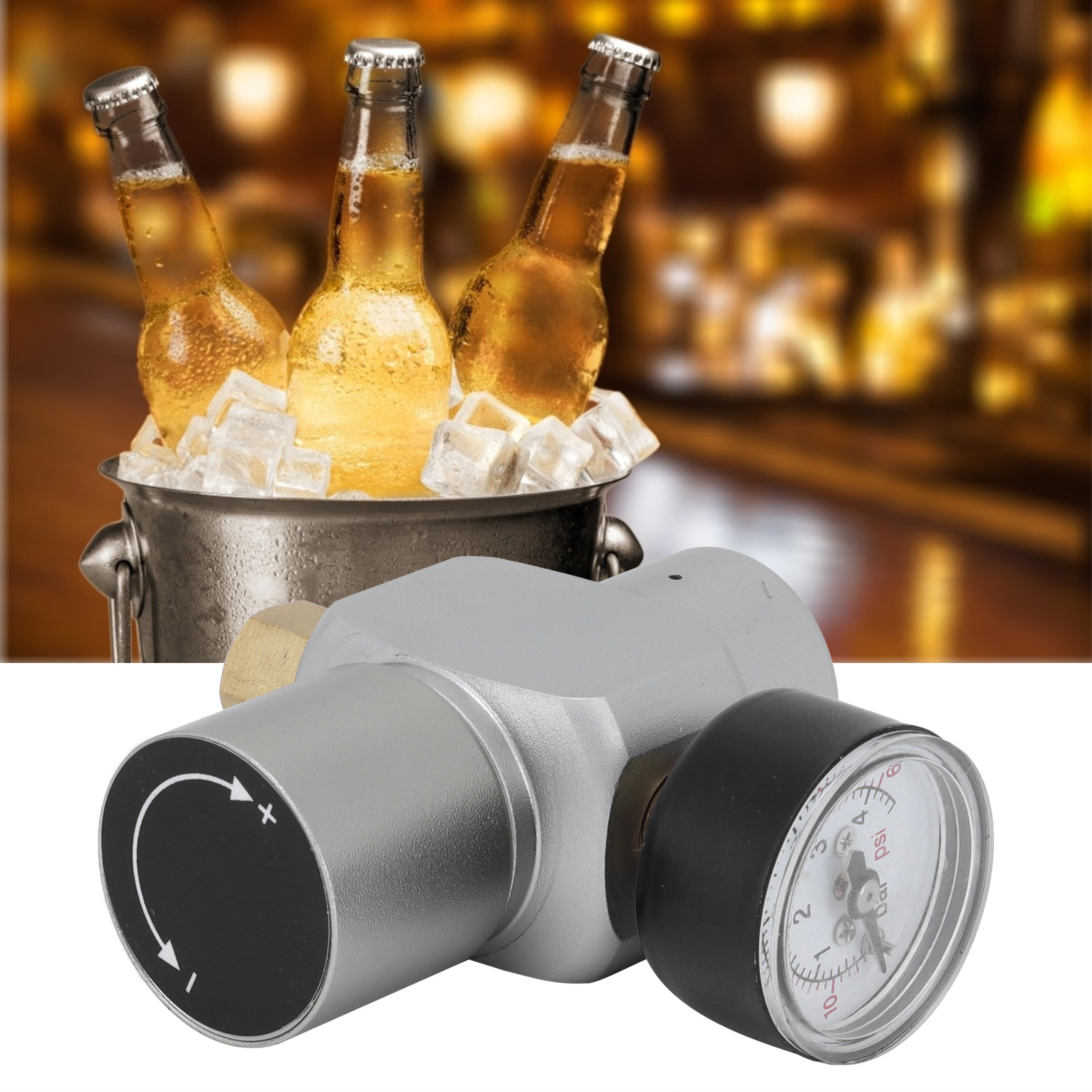 Mini-co2-gasregler Mit Absperrschalter Mfl3/8in Auf Tr21x4 Zubehör Für Heimbrauen