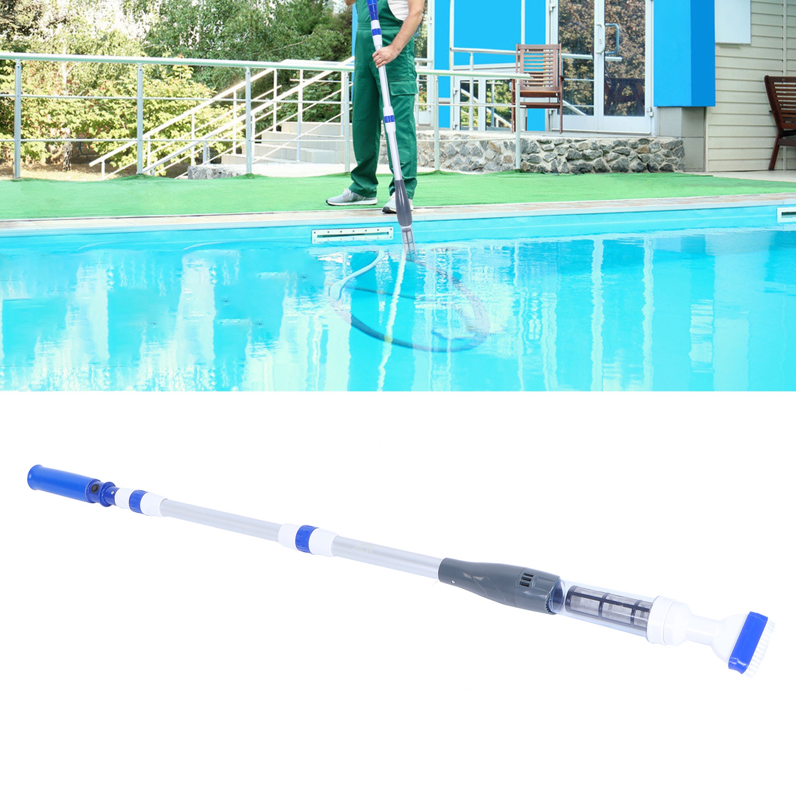 Akkubetriebener Elektrischer Staubsauger Für Schwimmbäder, Zur Reinigung Von Böden, Wänden Und Treppen.