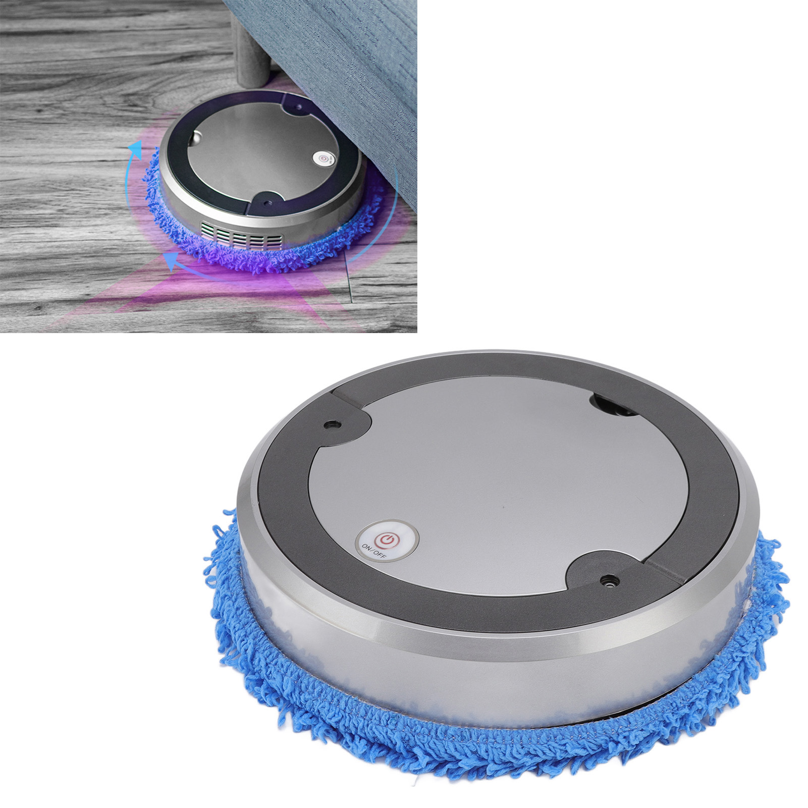 3-in-1-kehrroboter, Staubsauger Und Bodenwischer, Intelligenter Kehrroboter Mit Sprühbefeuchtungsfunktion, Usb-ladefunktion.