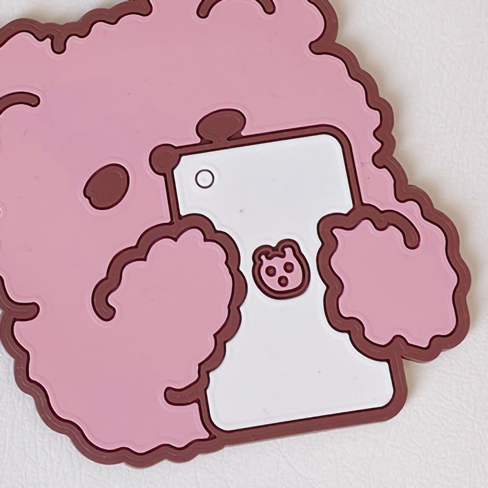 Personalisierte Mini-glasuntersetzer Mit Niedlichem Hasenmotiv, Inspiriert Vom Japanischen Instagram-stil, Bezaubernde Silikon-tischunterlage Mit Cartoon-bär Und Hase, Weicher Und Niedlicher Untersetz