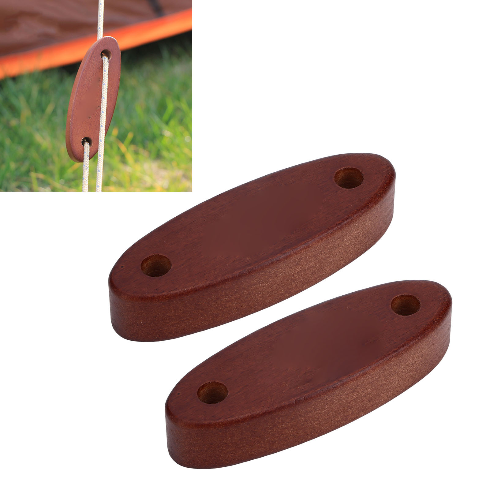 Set Mit 2 Hochwertigen Schlaufen Aus Massivholz Für Zeltleinen, Ideal Für Camping Und Gartenarbeit. Diese Windbeständigen Und Verstellbaren Schlaufen Eignen Sich Auch Für Planen Und Andere Campingausr