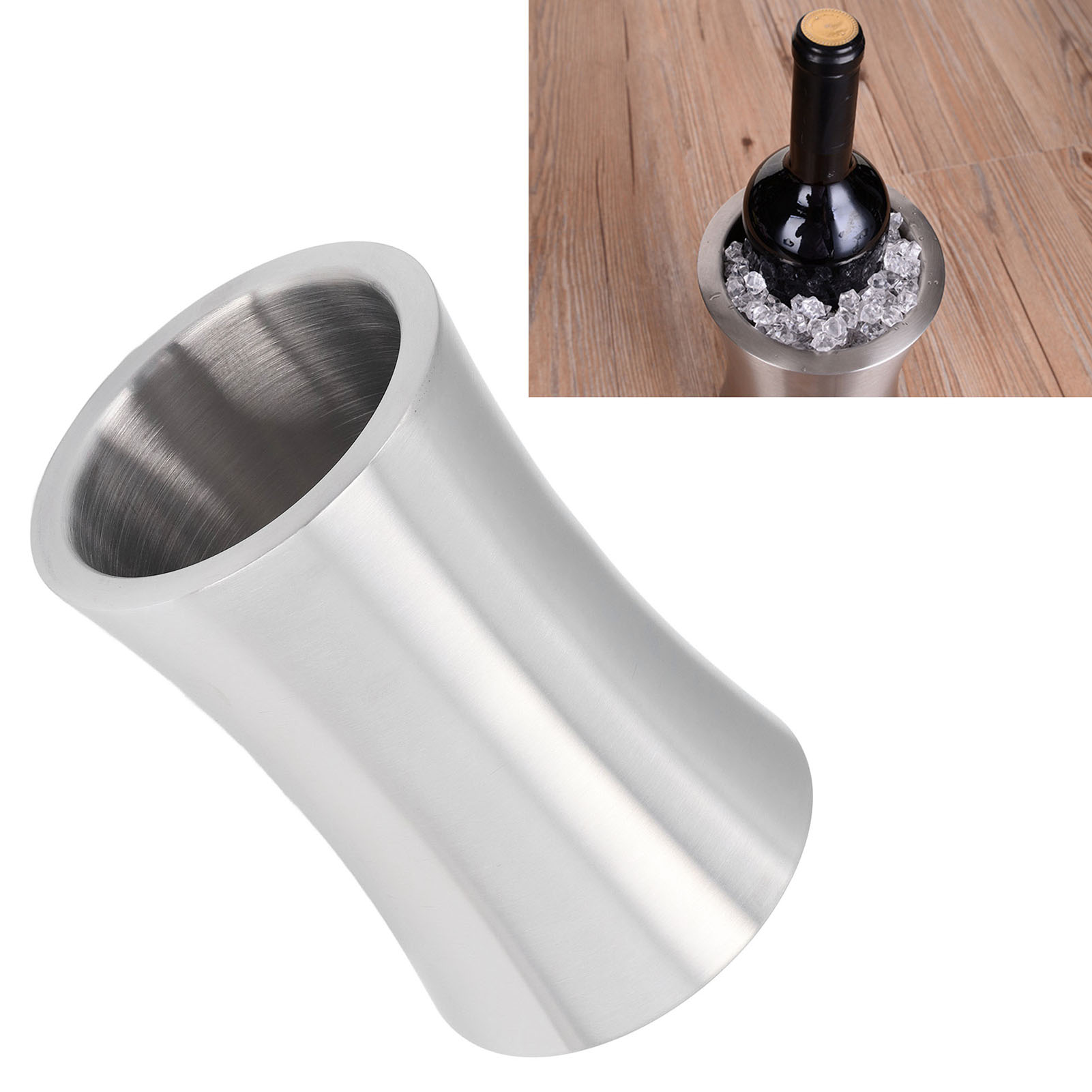 Premium-champagnerkühler (2 L), Weinkühler, Profilierter Edelstahl-eiskühler, Karaoke-eiskühler, Edler Eiskühler