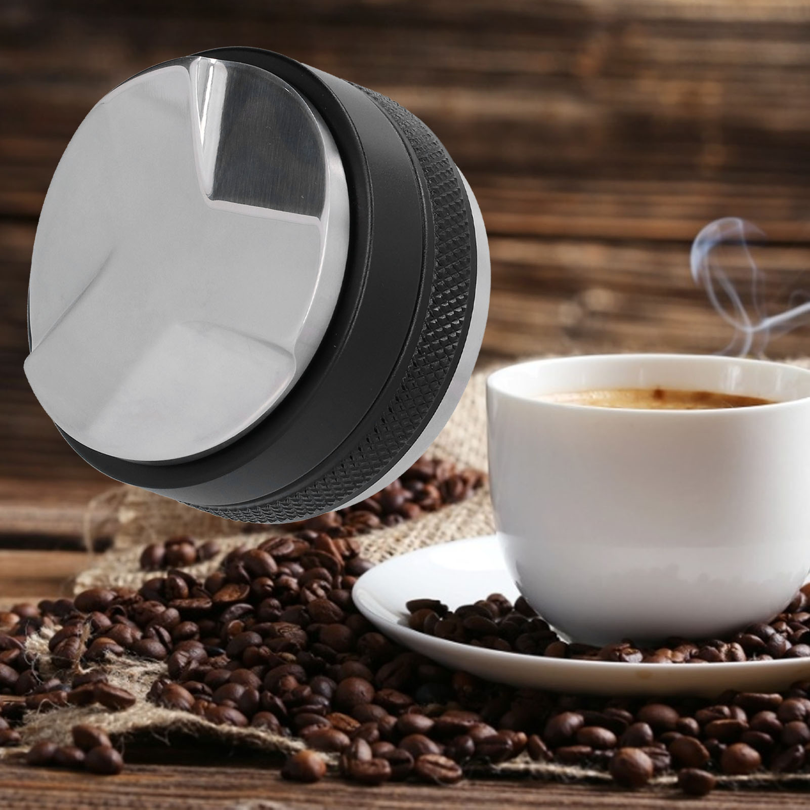 58-mm-kaffeeauslauf, Doppelt Verstellbarer Kopf, Kaffeetamper Aus Edelstahl, Pulverpresswerkzeug