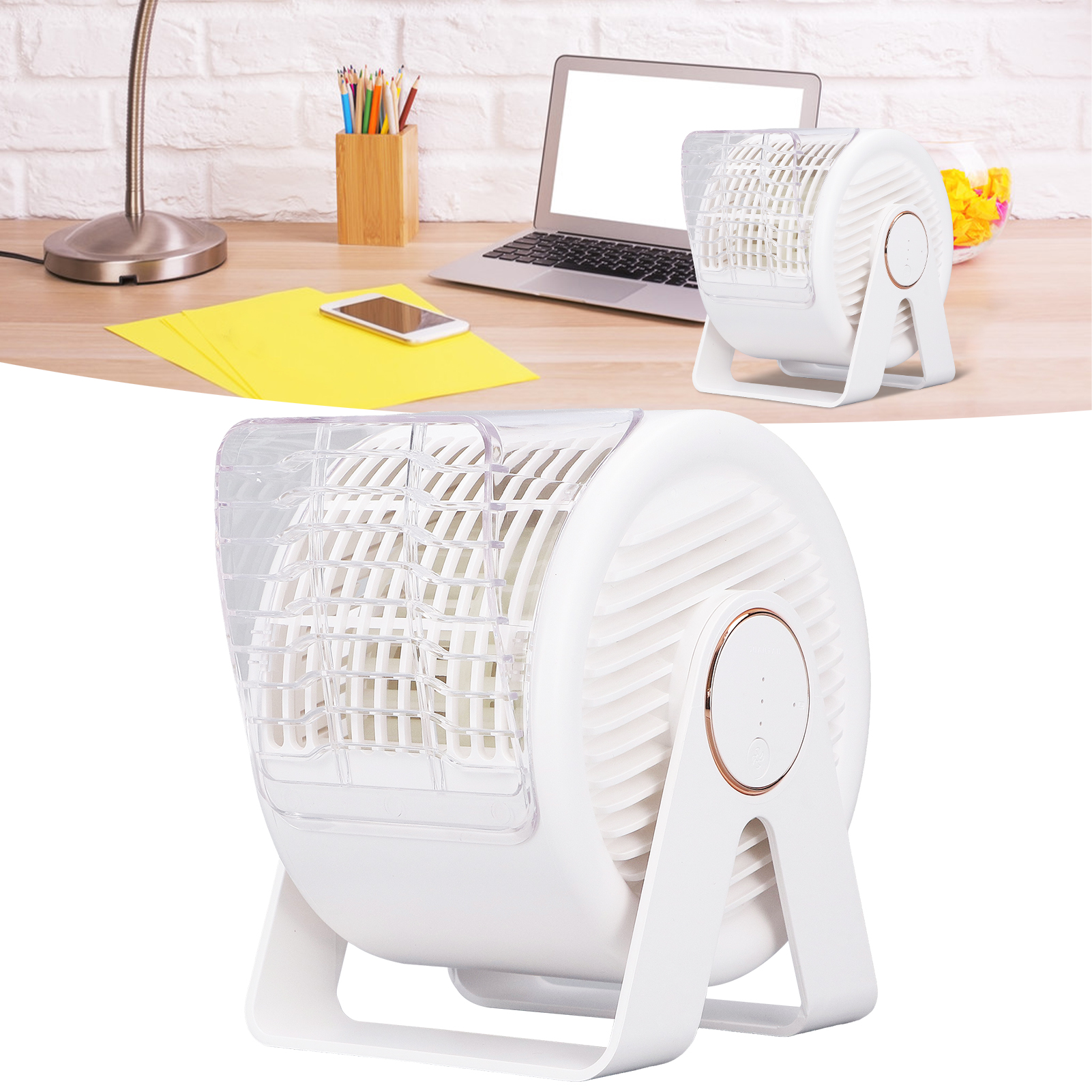 Mini-tischventilator Mit 3 Einstellbaren Geschwindigkeitsstufen, Tragbarer, Per Usb Aufladbarer Luftzirkulationsventilator Für Büro Und Studentenwohnheim