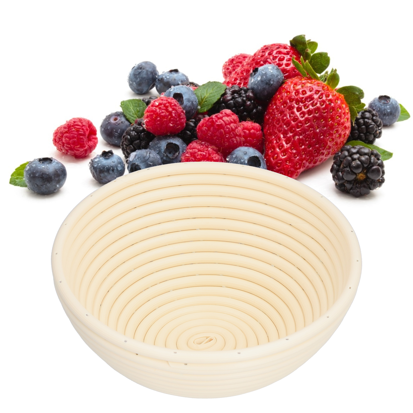 Waschbarer Gärkorb Für Brot, Innovative Backform Für Die Heimische Küche Und Zum Backen, Rund, Beige, 20 X 8 Cm
