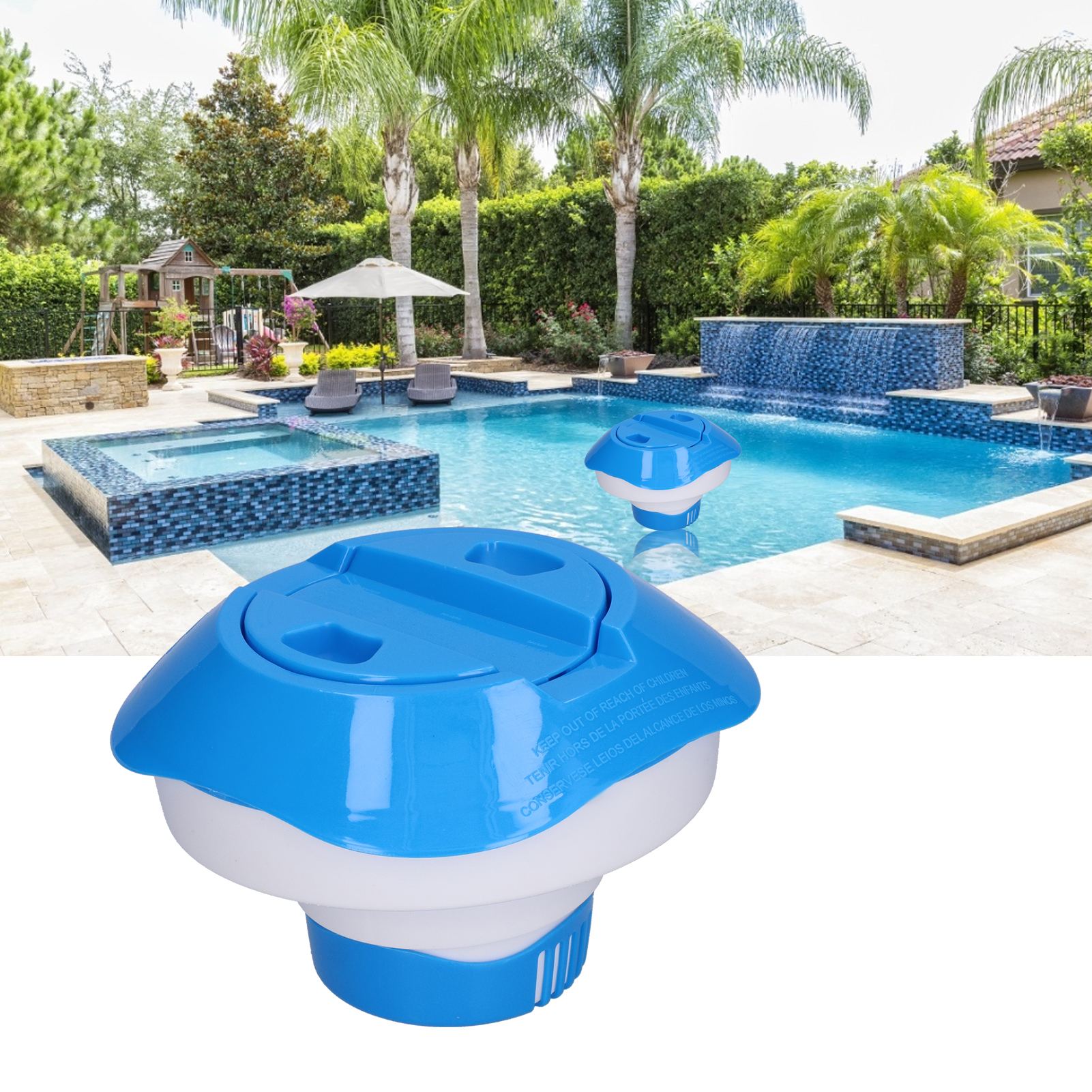 20 Cm (8 Zoll) Langer, Teleskopierbarer, Schwimmender Chlortablettenspender – Dosiergerät Für Schwimmbadzubehör